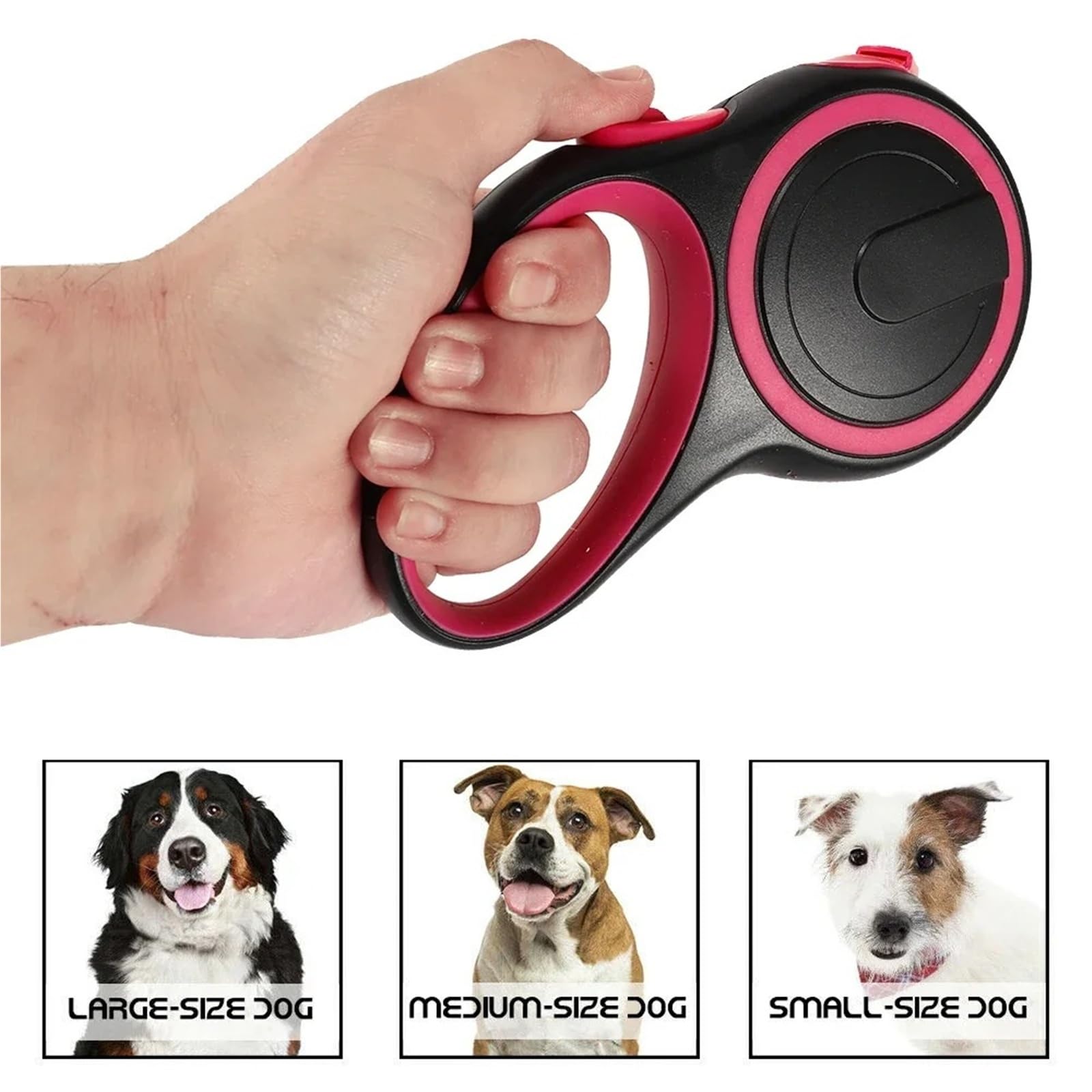 Correa retráctil for Perros de 8 m, Correa Extensible automática de Nailon for Perros pequeños y medianos(Orange 8M)