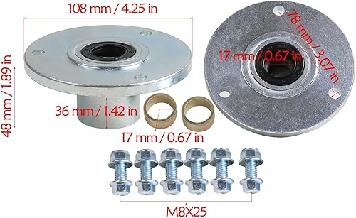 Miniatura 5 de 2-Pack 6" Go Kart Wheels 4.10-6 Tires with 3-Lug Hubs & Front Steering Knuckle for ATV, Quad, Mini Bike, Scooter, Lawn Mower, Drift Trike, Garden