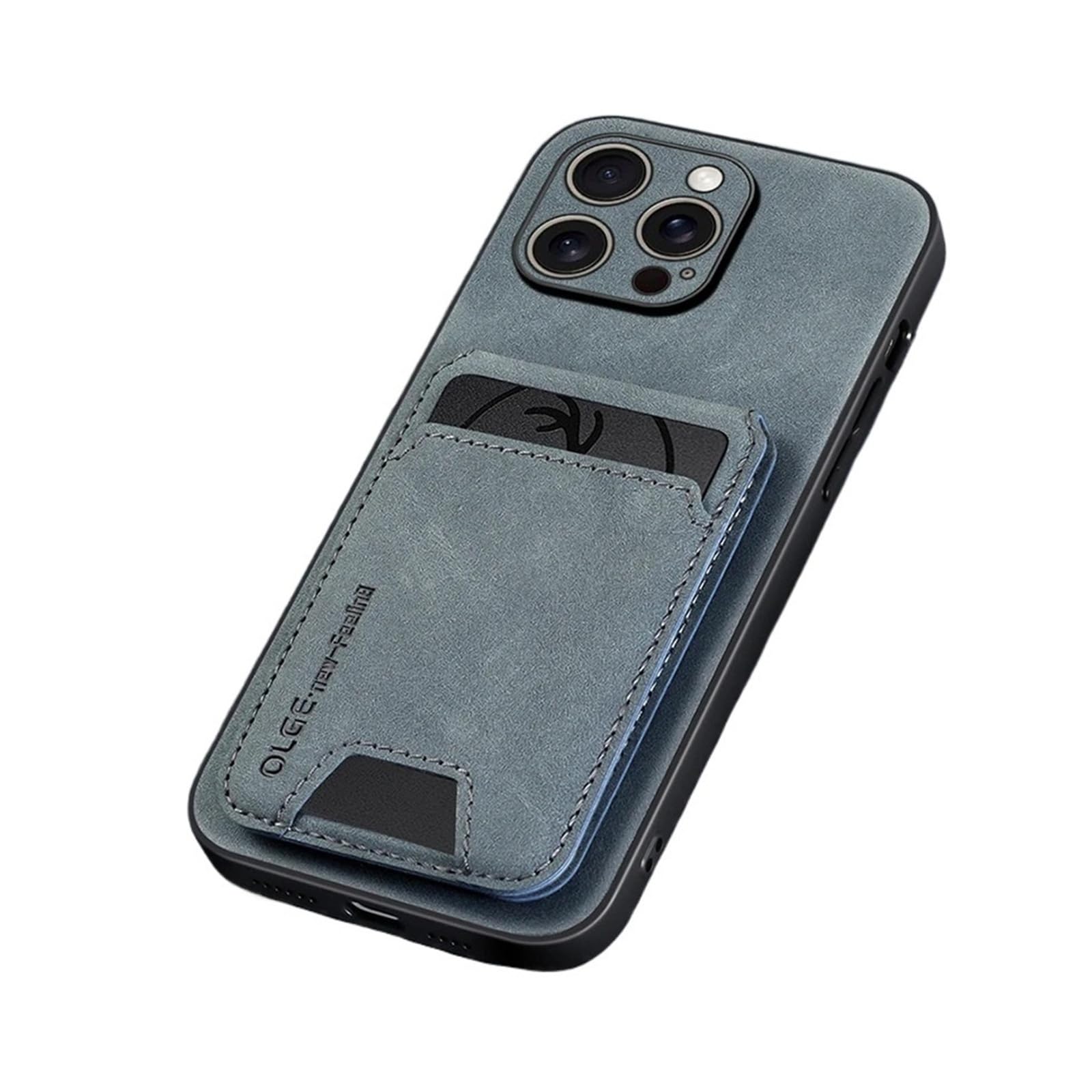 Coque portefeuille iPhone 15 Pro bleue idéale pour vos déplacements - 8