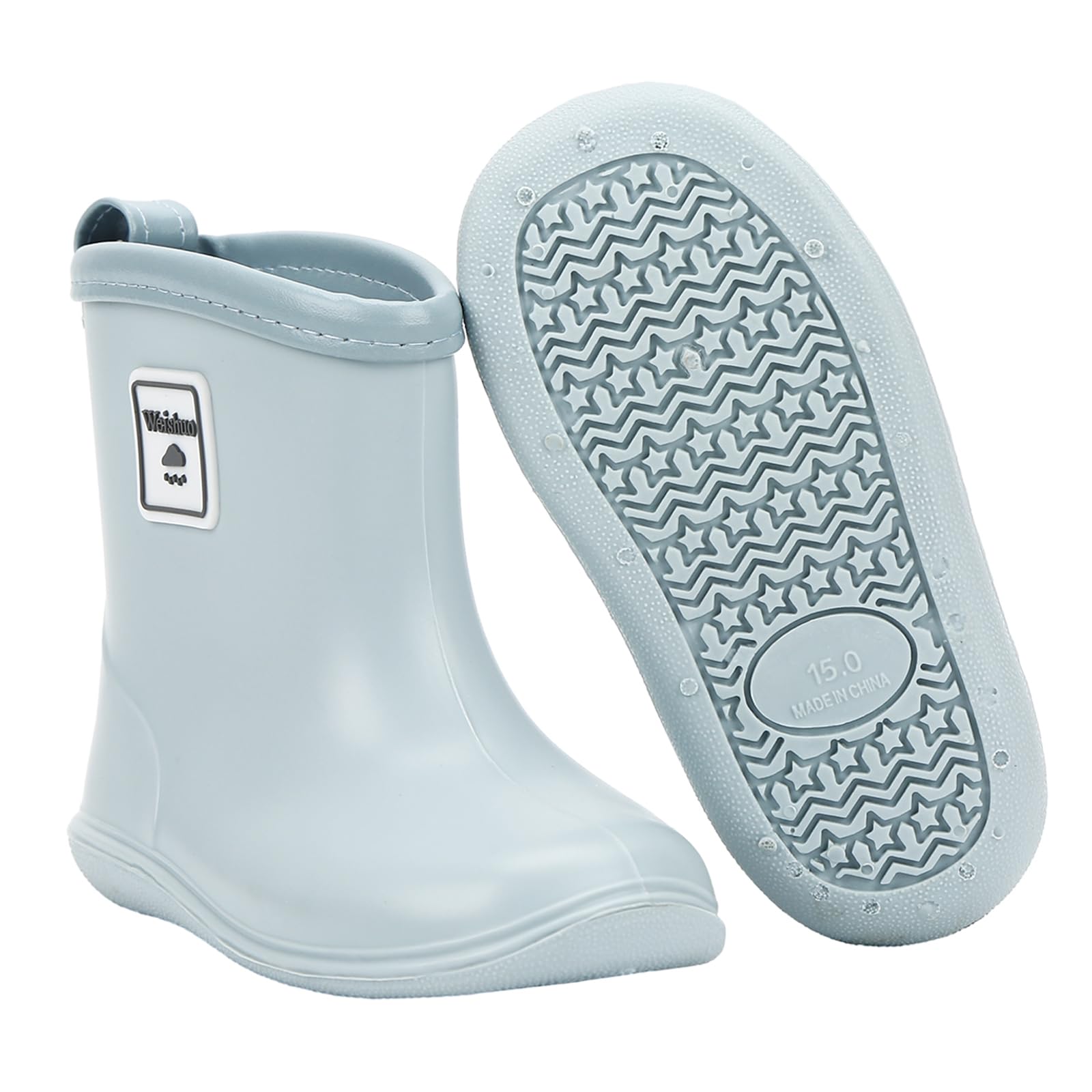 Bottes de Pluie Enfant PVC Chaussure Imperméable pour Bebe Fille Garçon