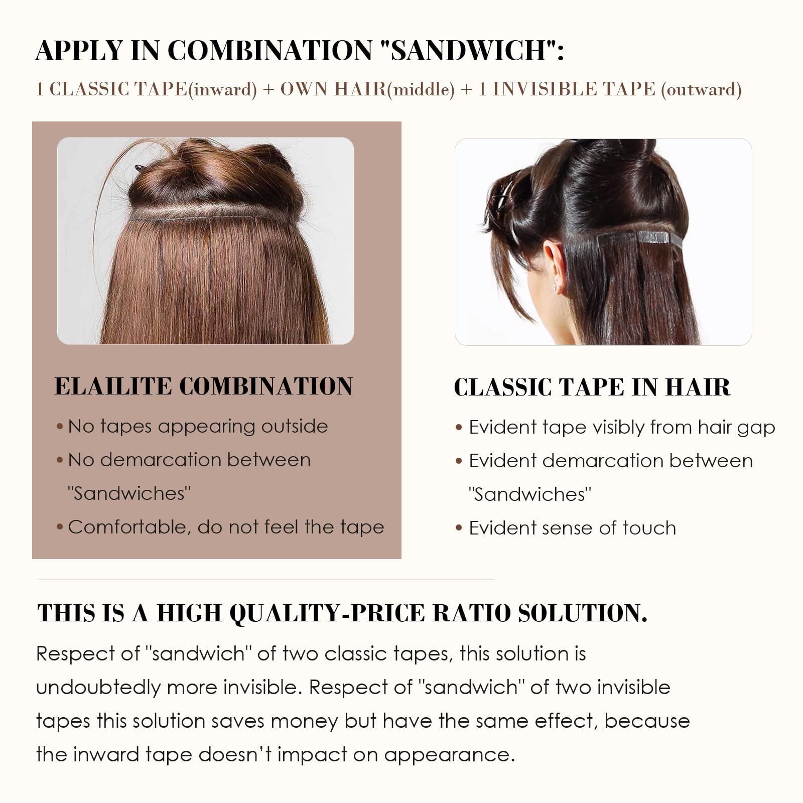 Elailite Extension Biadesivo Capelli Veri Adesive Human Hair Cuciti 10 Ciocche Tape Extensions Biadesive 20g 25cm #60 Biondo Platino