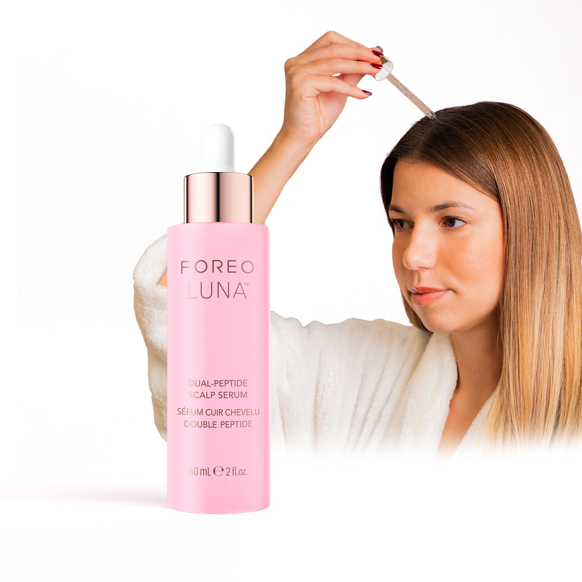 FOREO LUNA Dual-Peptide Serum - Growth Treatment with Peptide Complex, Cica & Portulaca - Serum for Hair Loss - 60ml
