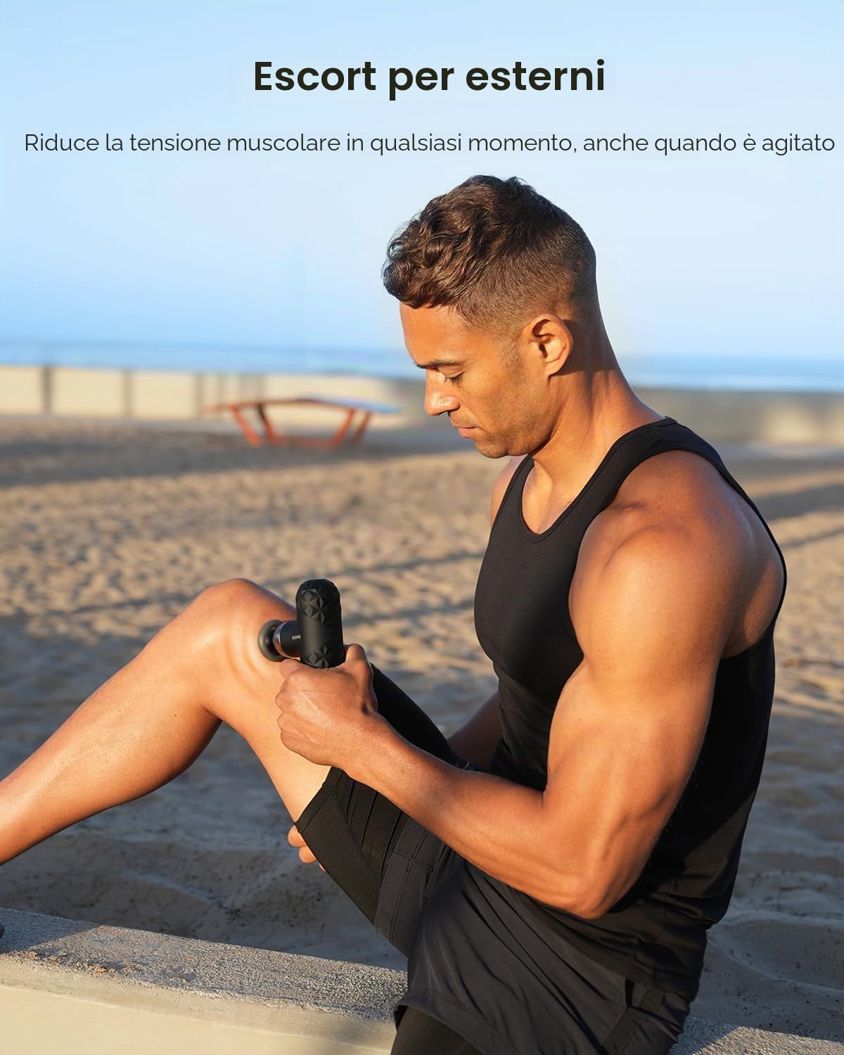 RENPHO Mini Pistola Massaggio Muscolare con funzione calore per relax | Mini Pistola Massaggio Muscolare portatile e silenziosa con 4 velocità, 4 testine e custodia, ideale in viaggio