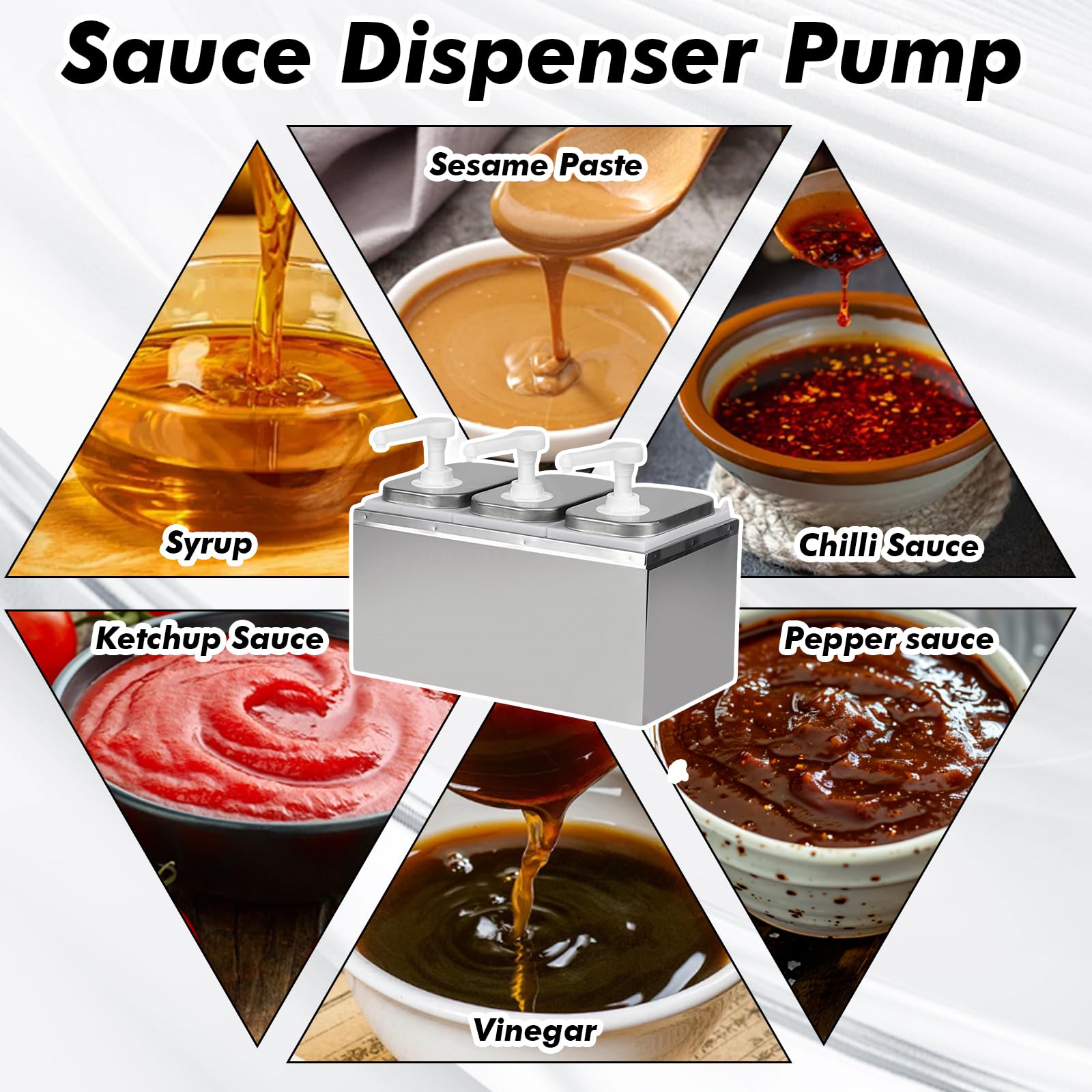 Dispensador de salsa de ketchup de 4 litros, estación de bombeo, dispensador de salsas