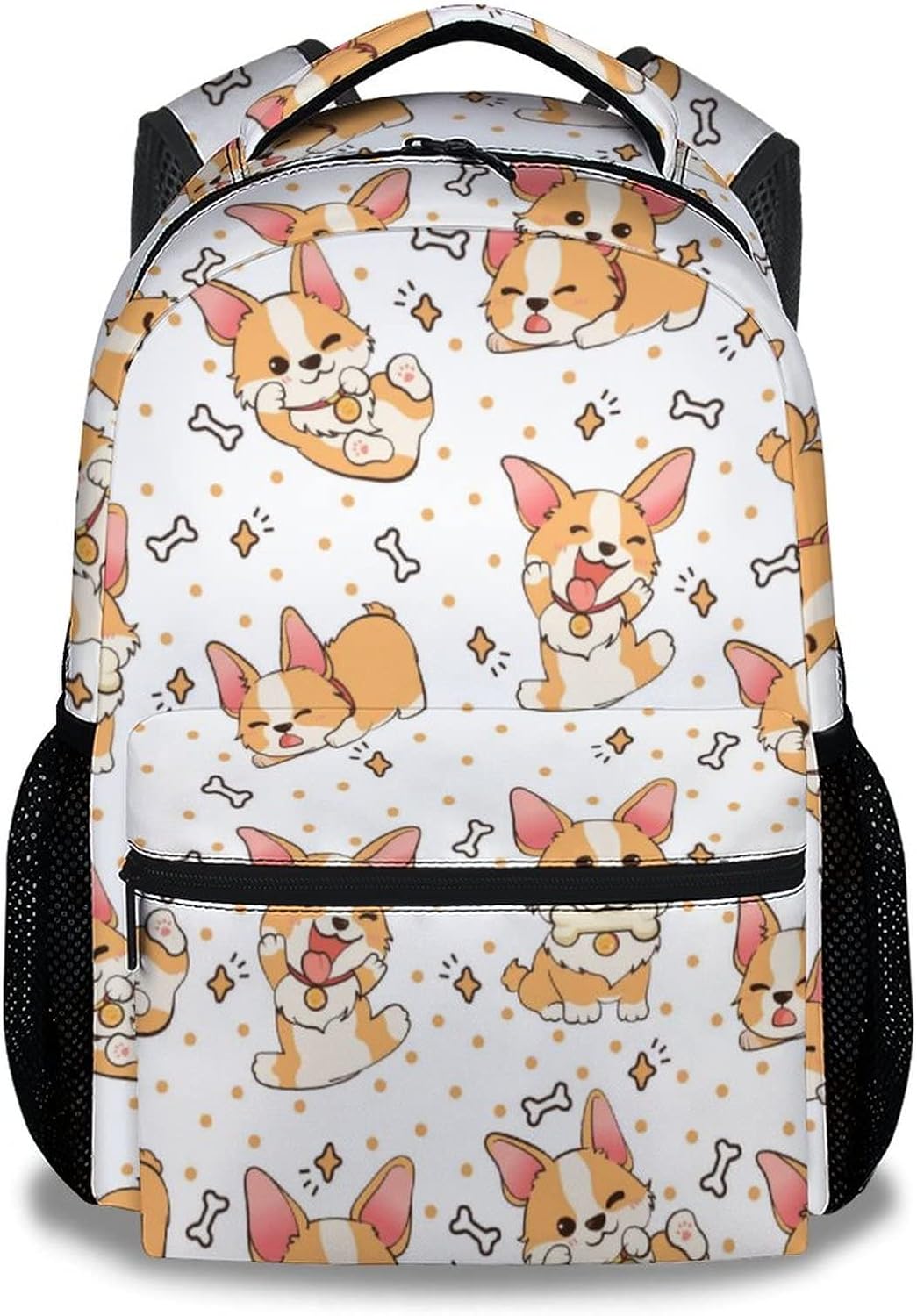 COOPASIA Cute Backpack, 16 Inch Dog Theme Bookbag