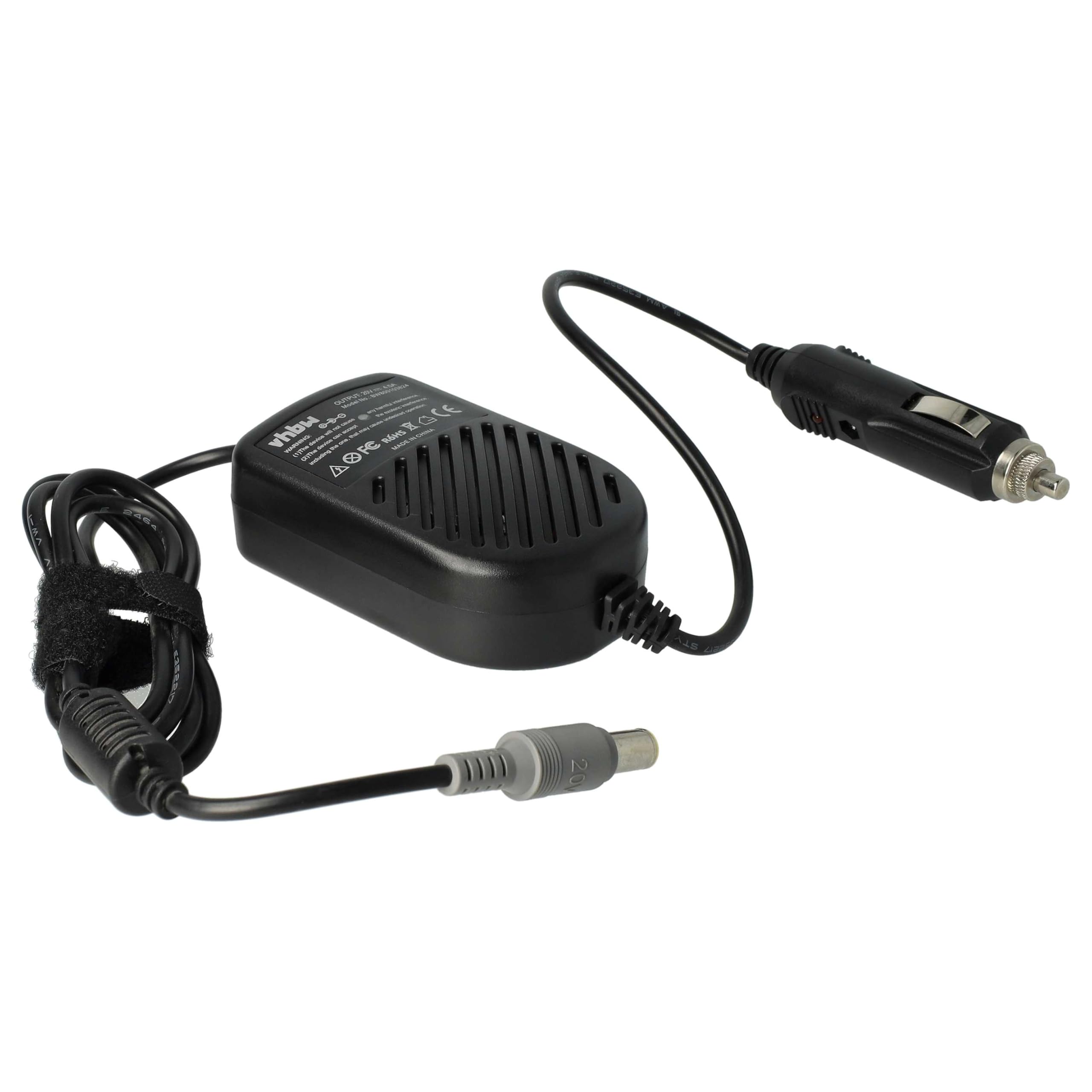vhbw caricabatteria da auto compatibile con Lenovo ThinkPad SL500, SL410, SL300, SL400, SL510, T400 notebook - Caricatore da 12V nero 4,5 A