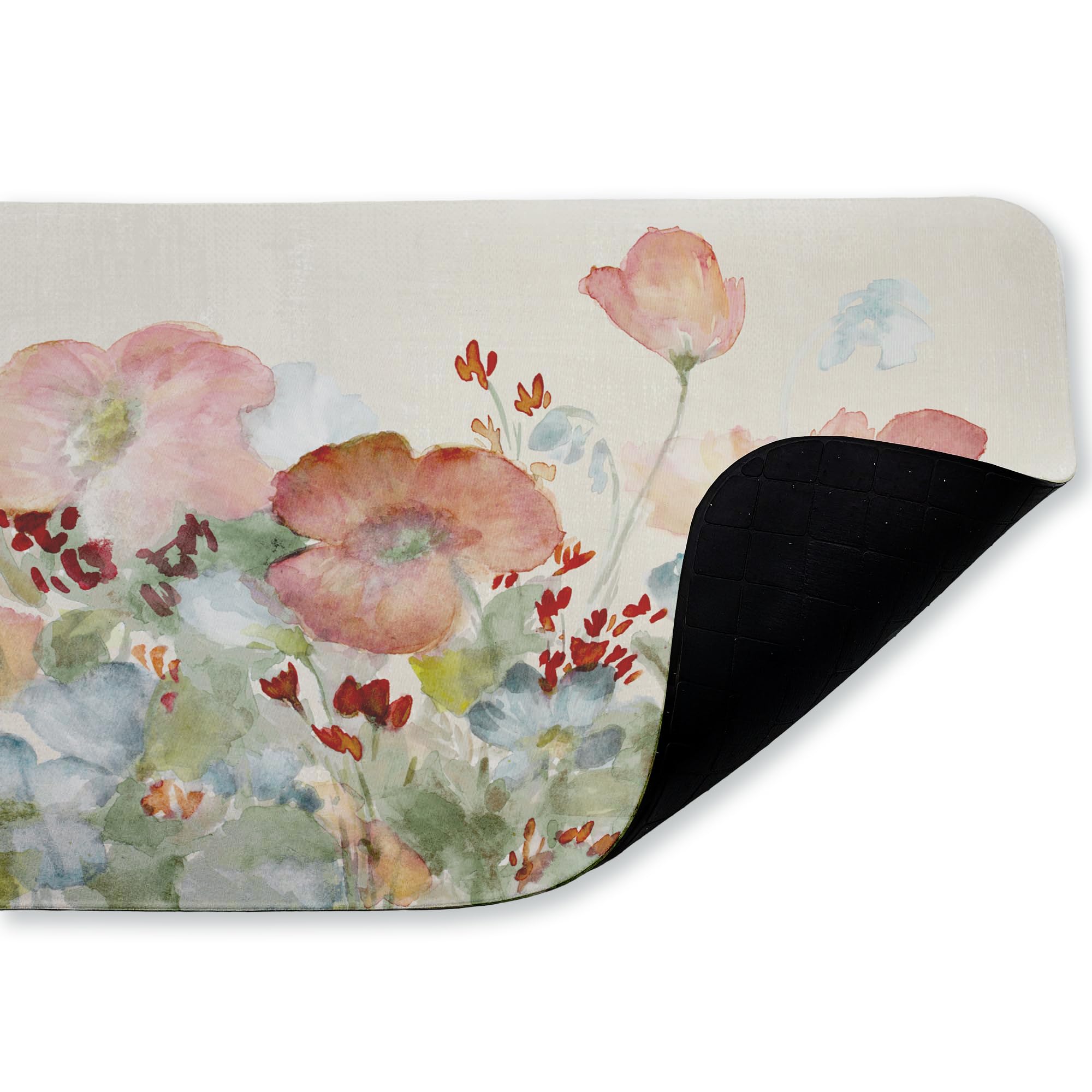 A Day with Pink Flowers Anti-Ermüdungs-Fußmatte, ergonomisch gepolsterte Küchen- und Stehmatte mit Rutschfester Unterseite, umweltfreundliche Komfortmatte, Design von Lanie Loreth, 76,2 x 45,7 cm
