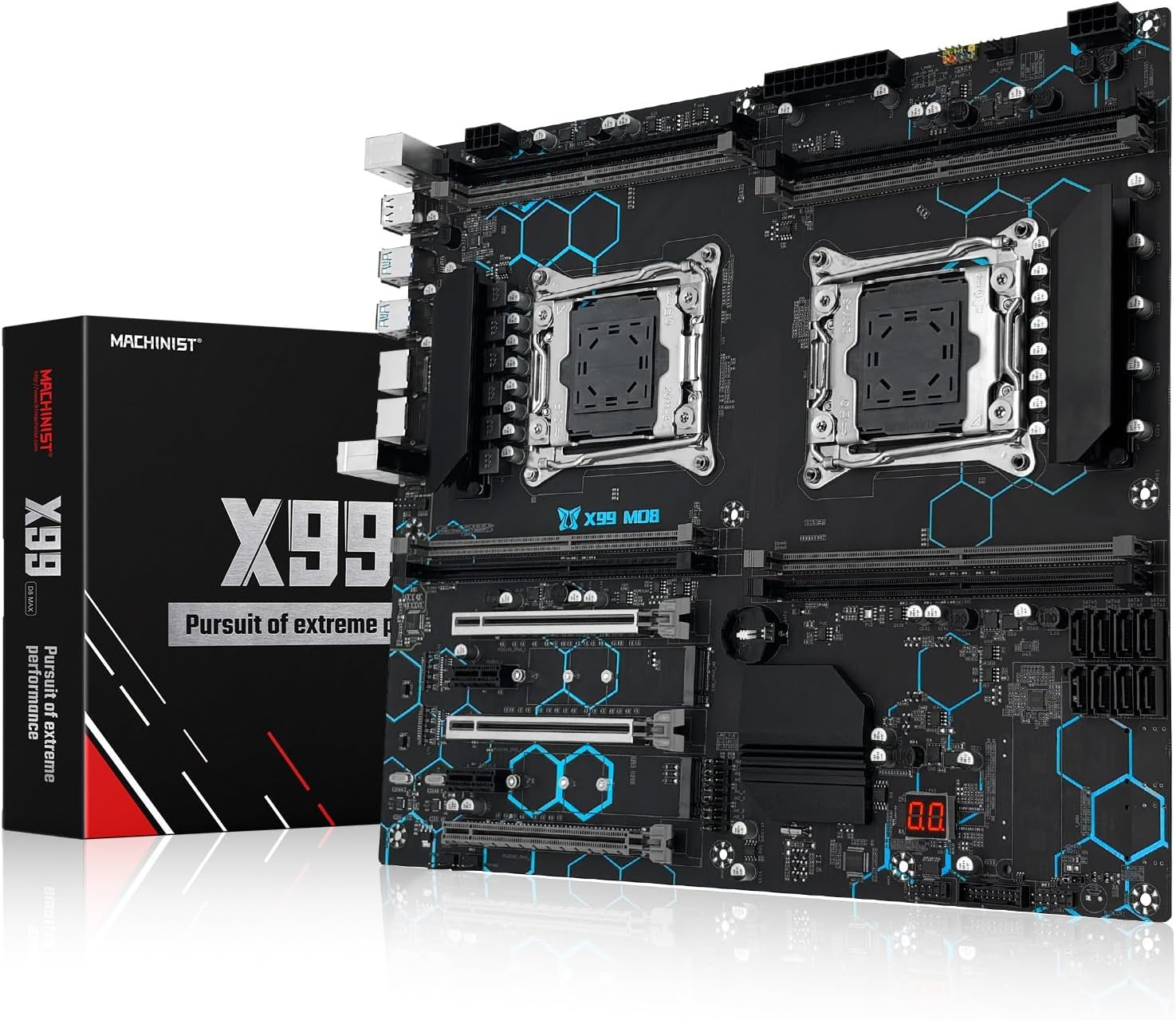 MACHINIST X99 Dual CPU Motherboard LGA 2011-V3, for Jordan Ubuy