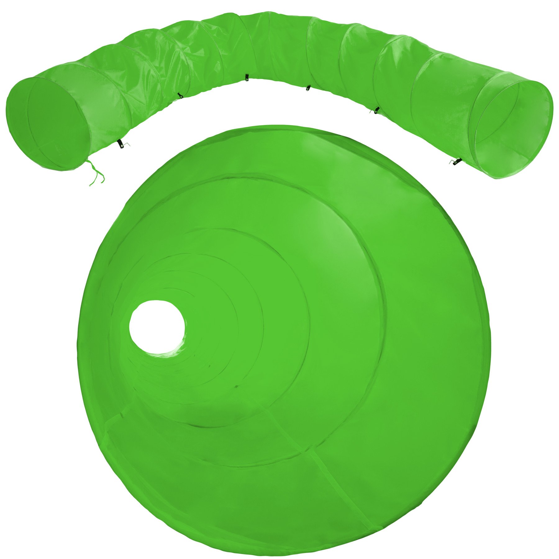 TecTake XXL agility dog tunnel per cane cani 500x60cm gioco addestramento - disponibile in diversi colori - (Verde | no. 401226)