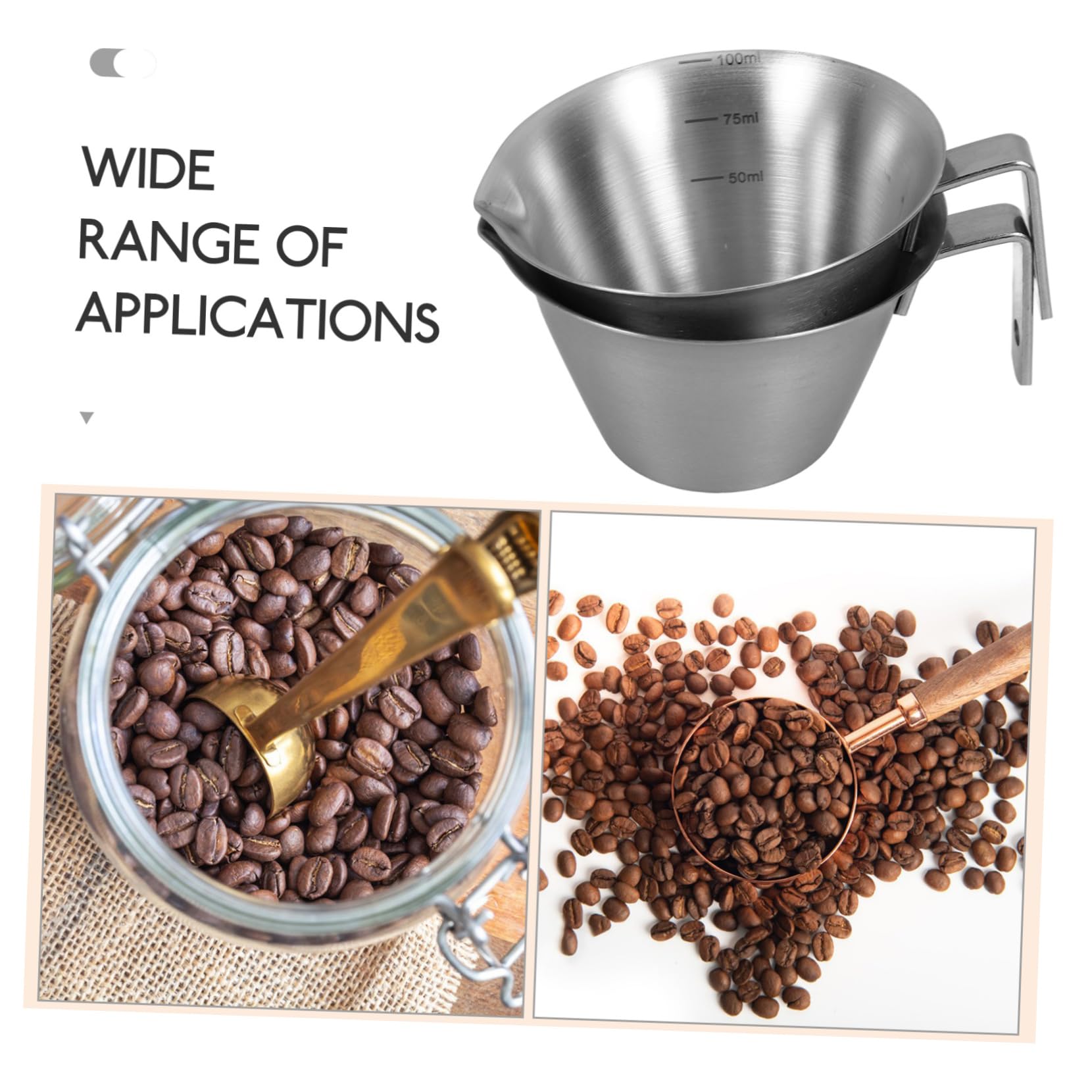 PRETYZOOM 10piezas Tazas De Espresso Inoxidable Con Para y Para Bar Cocina o Cafetería