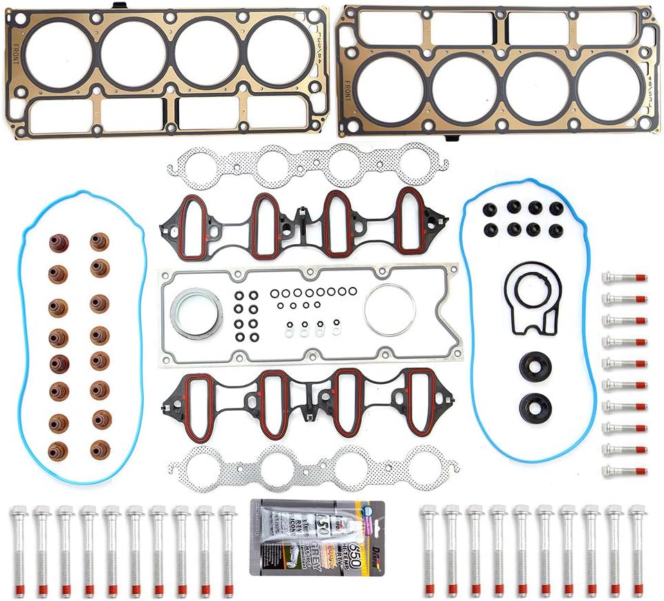 ECCPP Engine Replacement Head Gasket Bolts Set for 2002-2011 03 04 05 06 07 08 09 10 for Cadillac for Saab for Chevrolet for GMC for Buick 5.3L 4.8L OHV