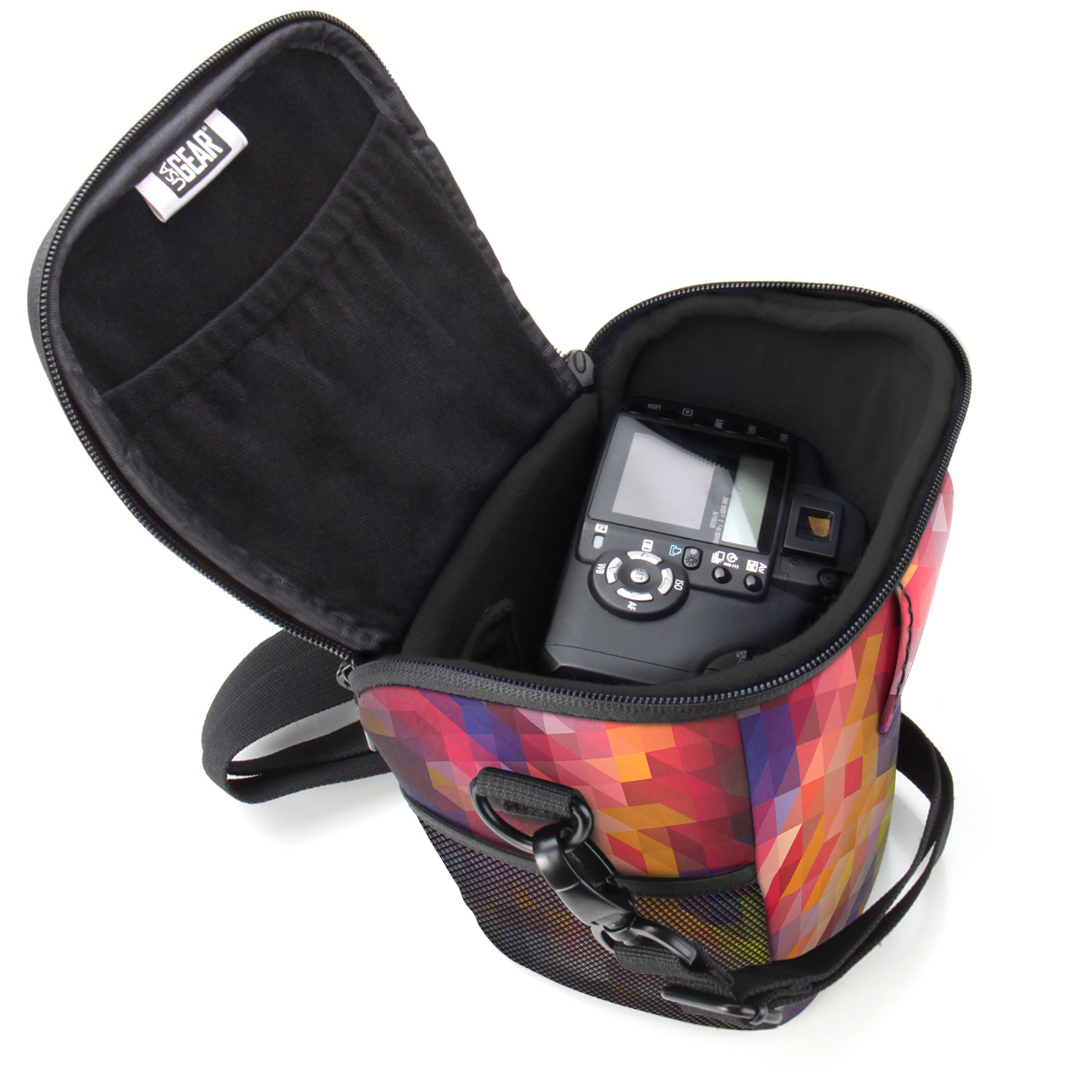USA Gear Water Resistant Camera Case Holster Bag with Protective Rain Cover for DSLR Cameras