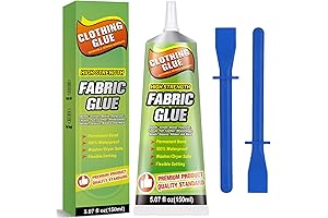 Thrilez Fabric Glue Adhesive - 5oz Permanent Waterproof Apparel Repair Adhesive for Every Fabric
