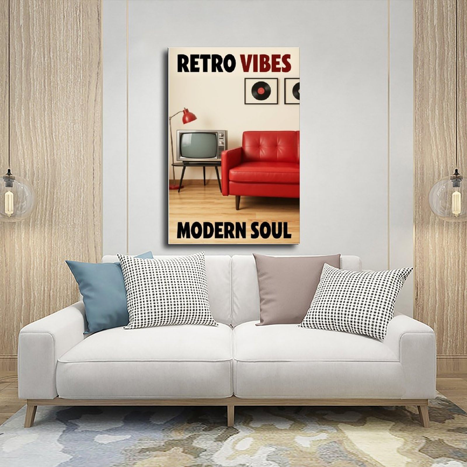 AYINUER Poster su tela con vibrazioni retrò Modern Soul, decorazione artistica da parete per soggiorno, camera da letto, decorazione senza cornice, stile stampa 61 cm L x 91,4 cm W