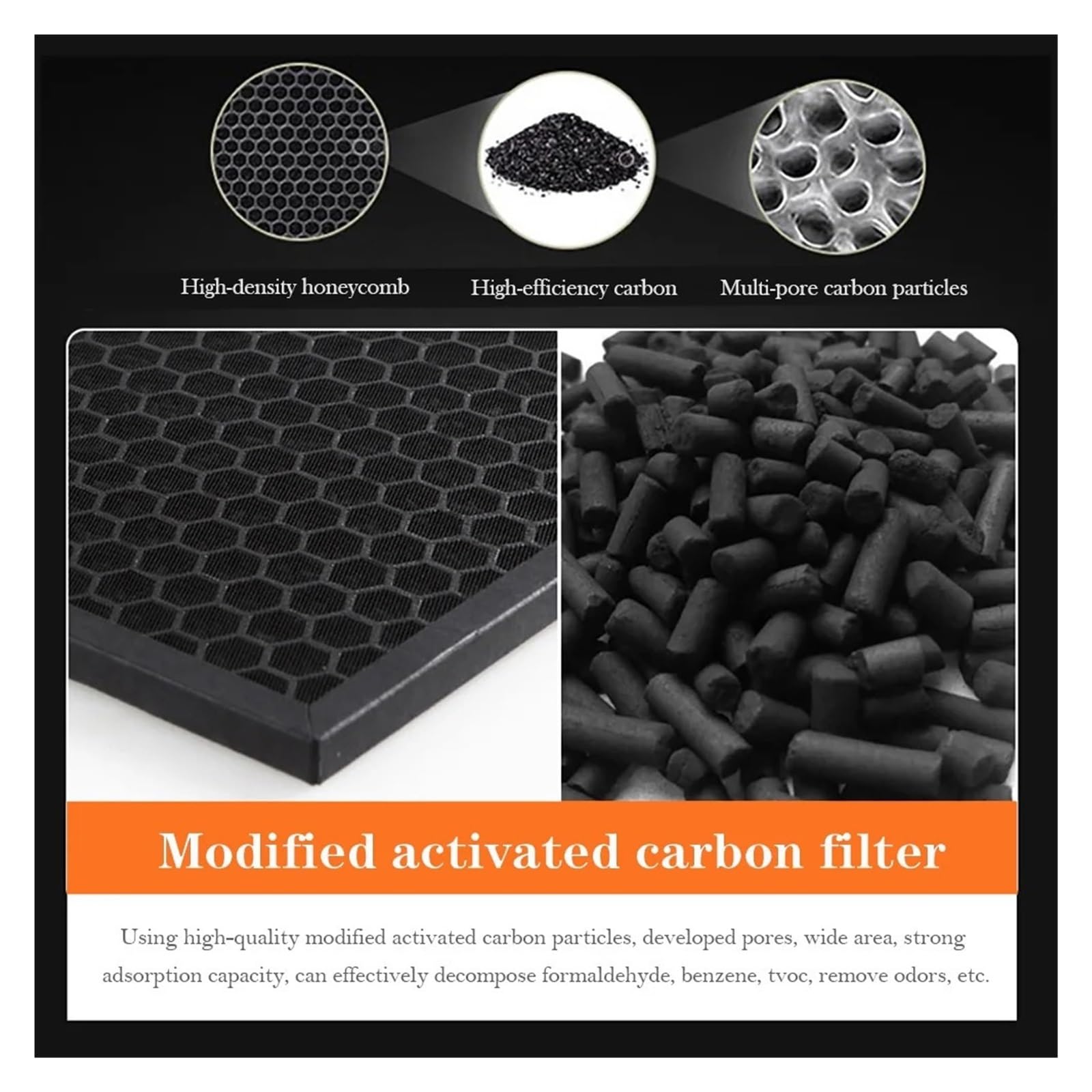 Oczyszczacz powietrza HEPA Carbon, Compatible With Sharp, KC860U KCC150U Filtr nawilżający FZ-C150HFU FZ-C150DFU FZ-C100MFU | [](1 Set)