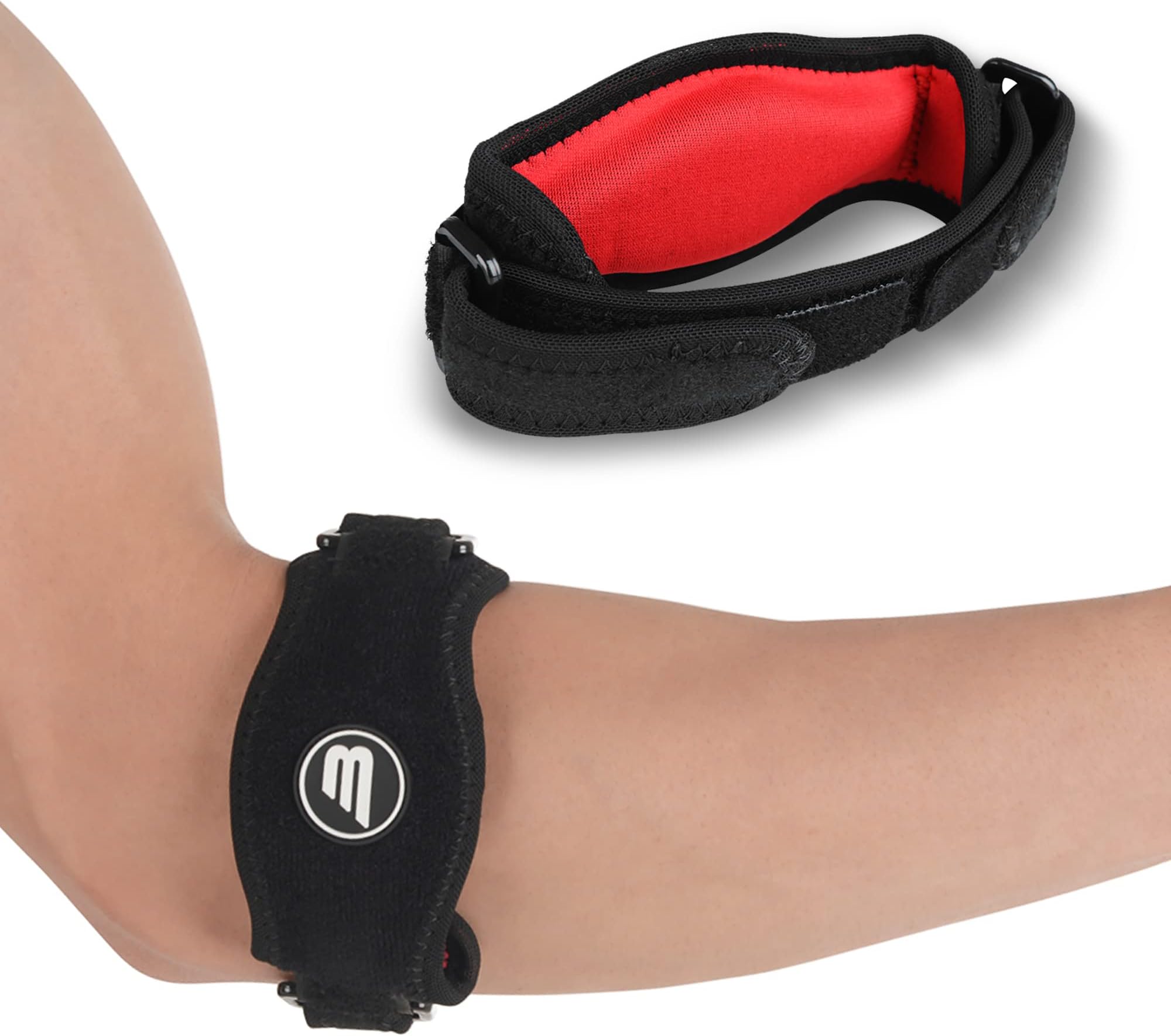 Bionix Tennis Elbow Support Brace with Compression Pad - Pain Relief and Support for Golfer's and Tennis Elbow Braces, Epicondylitis Clasp, Tendonitis. Excellent Fit and Weather Resistance