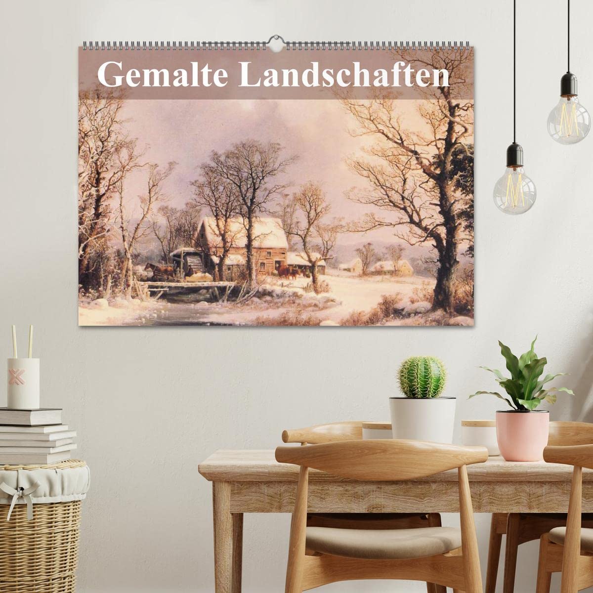 Gemalte Landschaften (Wandkalender 2026 DIN A2 quer), CALVENDO Monatskalender: Beeindruckende Kunstwerke aus einer verganenen Epoche (CALVENDO Kunst)