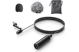 Movo UM800 XLR Lavalier Microphone | Durable Omnidirectional and Cardioid Lavalier Mics...