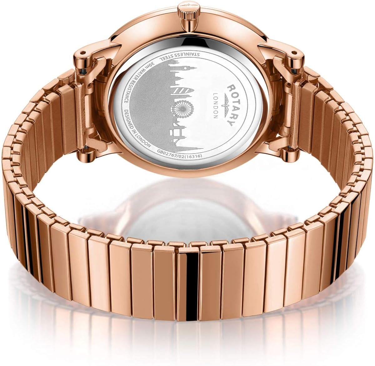 Rotary Gents Rose Gold PVD Expander London GB02767/02, 40mm - Image 4