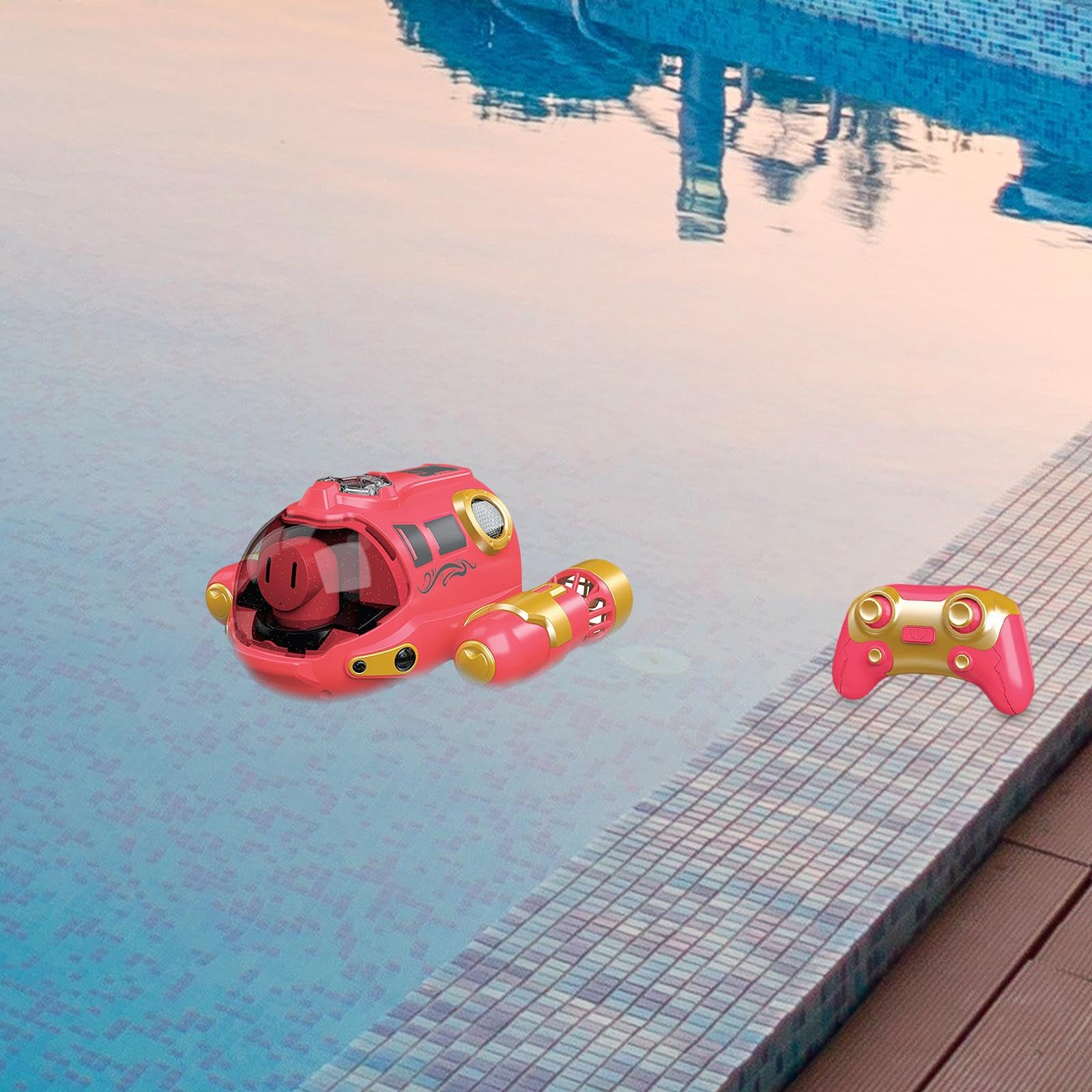 Lancha de Gas con Rociador, Mini Lancha RC con Movimiento hacia Adelante Y hacia Atrás, Ideal para Fiestas en Parques Y
