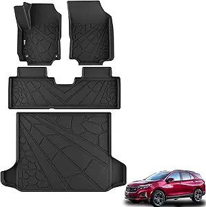 KARPAL Floor Mats for 2018-2024 Chevy Equinox (Not for EV) / GMC Terrain, All-Weather TPE Custom Fit Floor Liners Cargo Liner Car Accessories