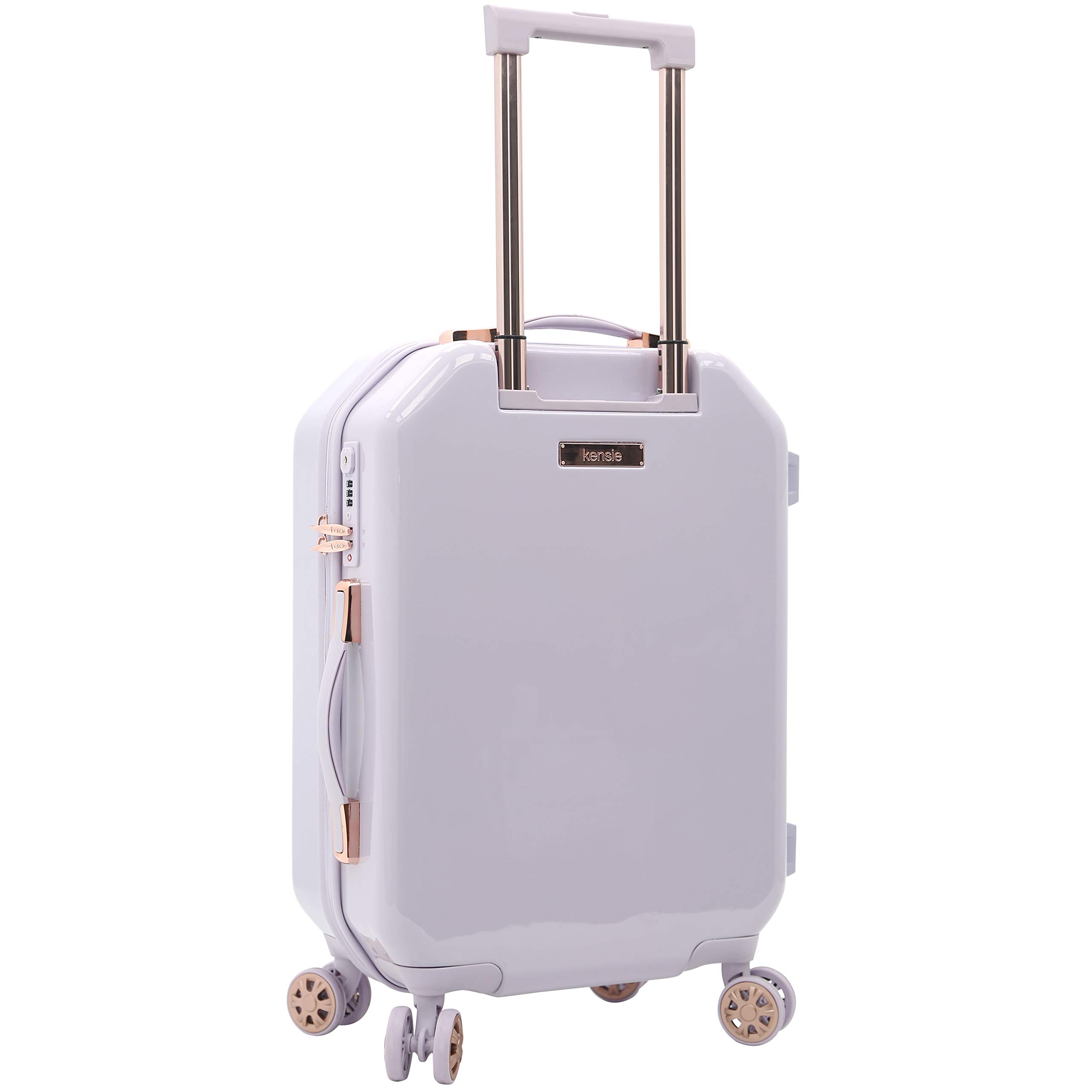 kensie Women's Only Shiny Diamond Hardside Spinner Luggage Set