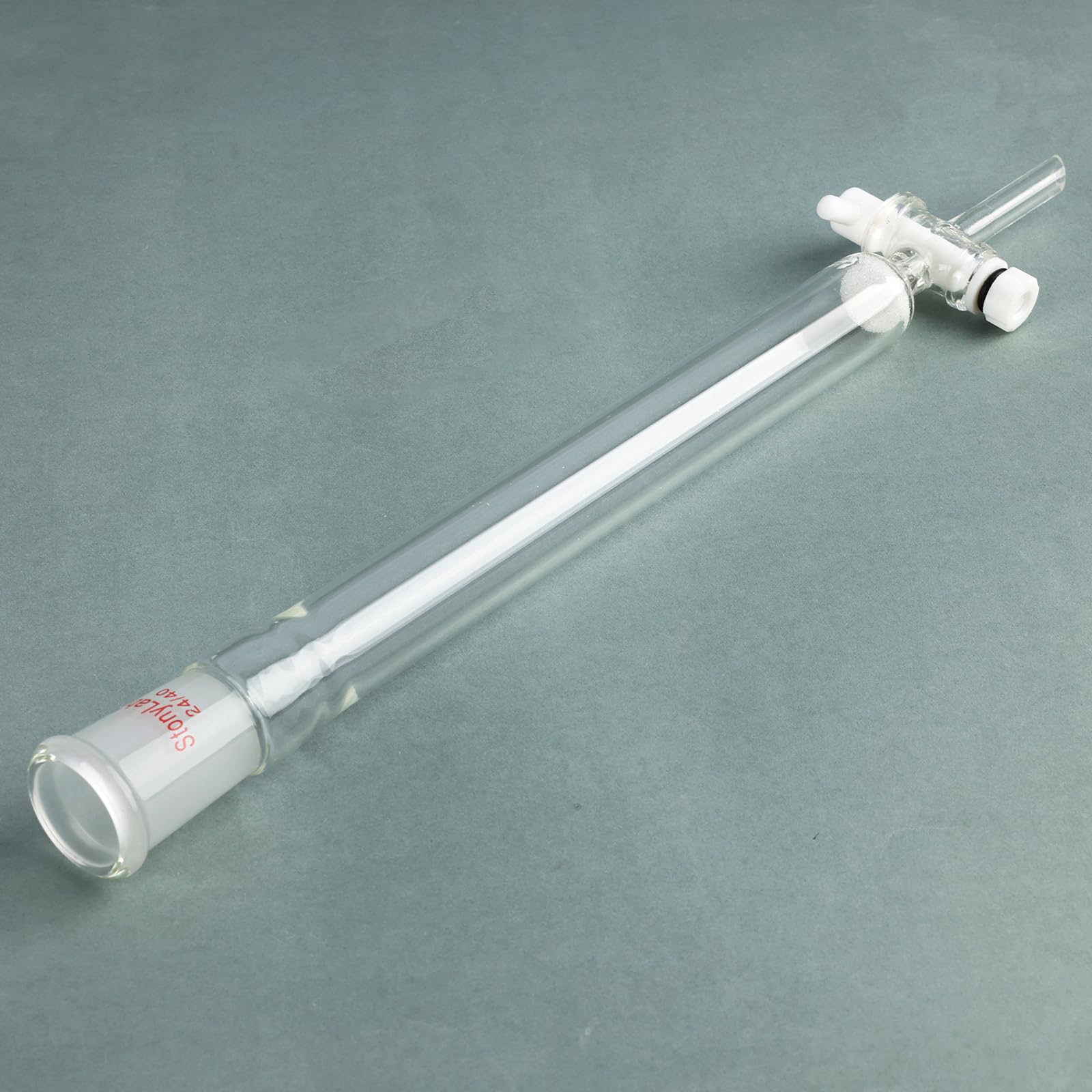 stonylab Colonna di Cromatografia in Vetro Borosilicato con Piastra di Sabbia G2, Diametro Interno 19 mm, Lunghezza Efficace 203 mm, Giunto 24/40