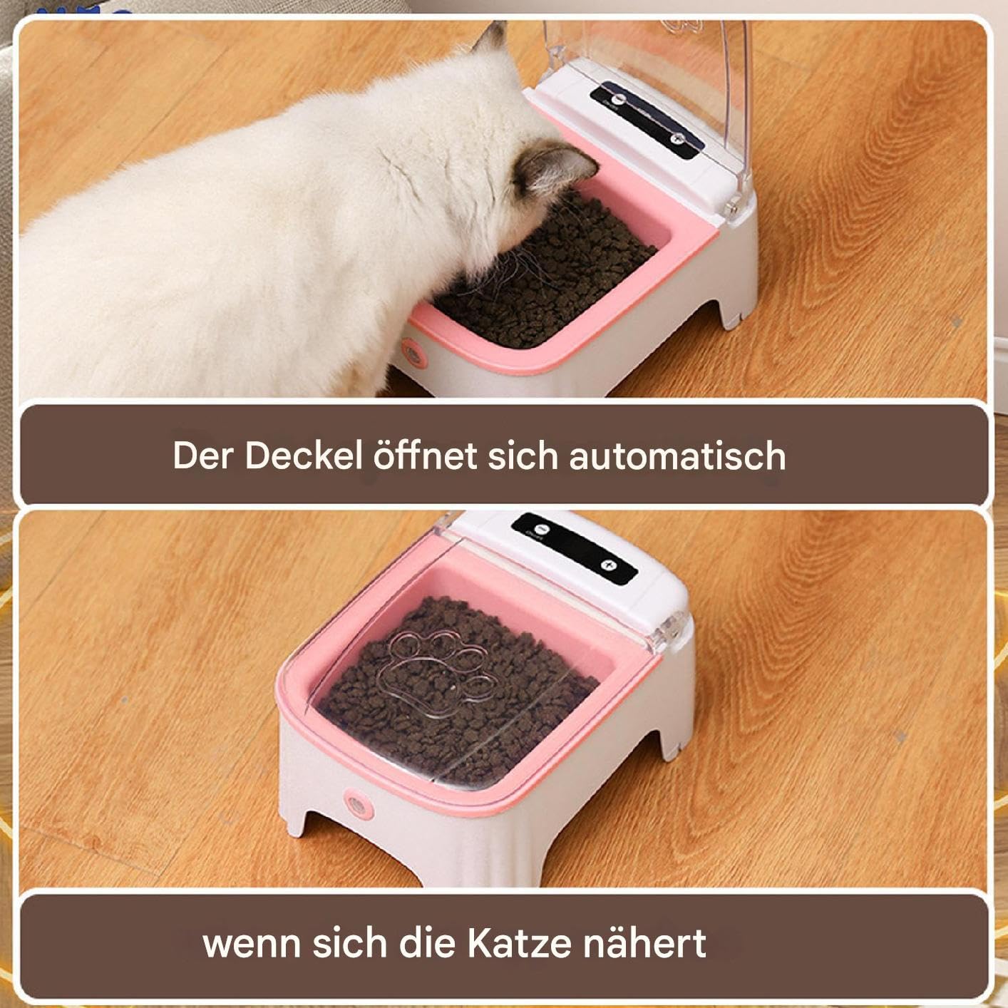 Distributore Automatico Di Cibo Umido Per Gatti Elettrica Cibo Secco | Sensore Adatto a Tutte le Razze, , Cani Piccoli e Cuccioli