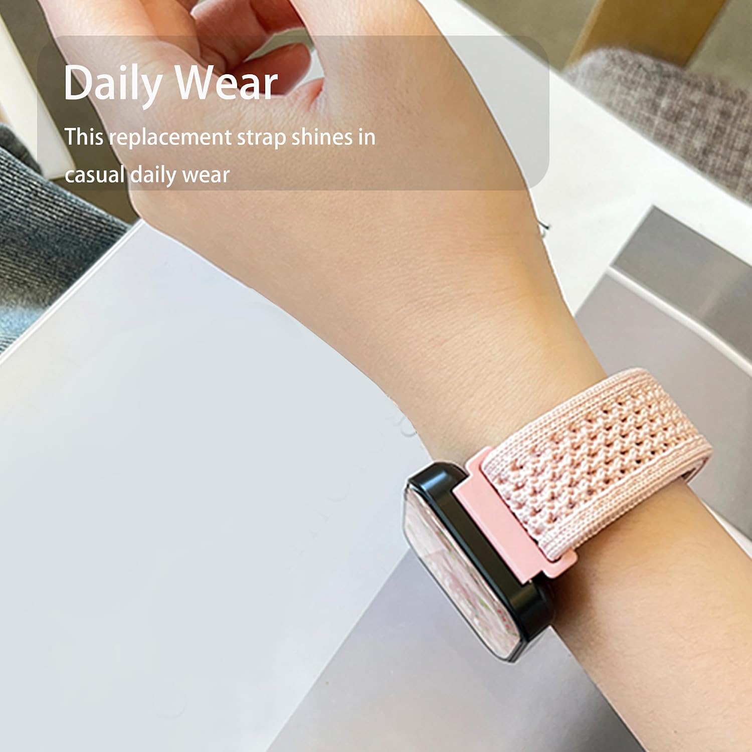 Lamshaw DR03, DR05, DR06 Smart Watches Bands, Quick Release Breathable Sport Loop Braided Nylon Strap Compatible with DR03, DR05, DR06 Smart Watches