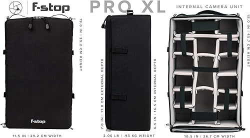 Miniatura 2 de f-stop Paquete de unidad de cámara interna XL Pro ICU para cámara réflex digital sin espejo telefoto lente y protección de transporte de engranajes