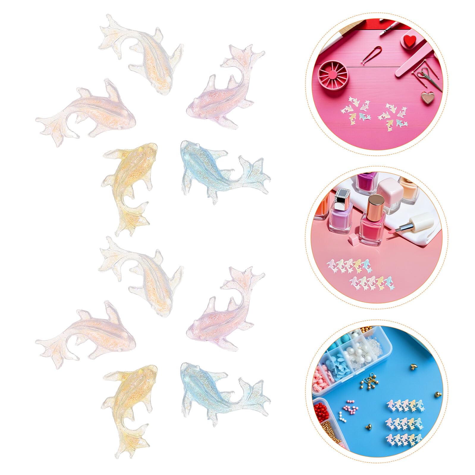 Homoyoyo 250 Pièces Figurines Miniatures en Résine Dauphin pour Manucure, Décoration Facile et Portable, Ornement Créatif D'animaux Marins pour Voyage et Nail Art