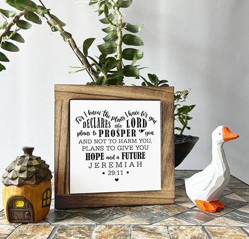 Miniatura 4 de Letrero de caja con versículo bíblico de Jeremías 2911, For I Know The Plans I Have For You, placa de madera de regalo, letrero cristiano, letrero