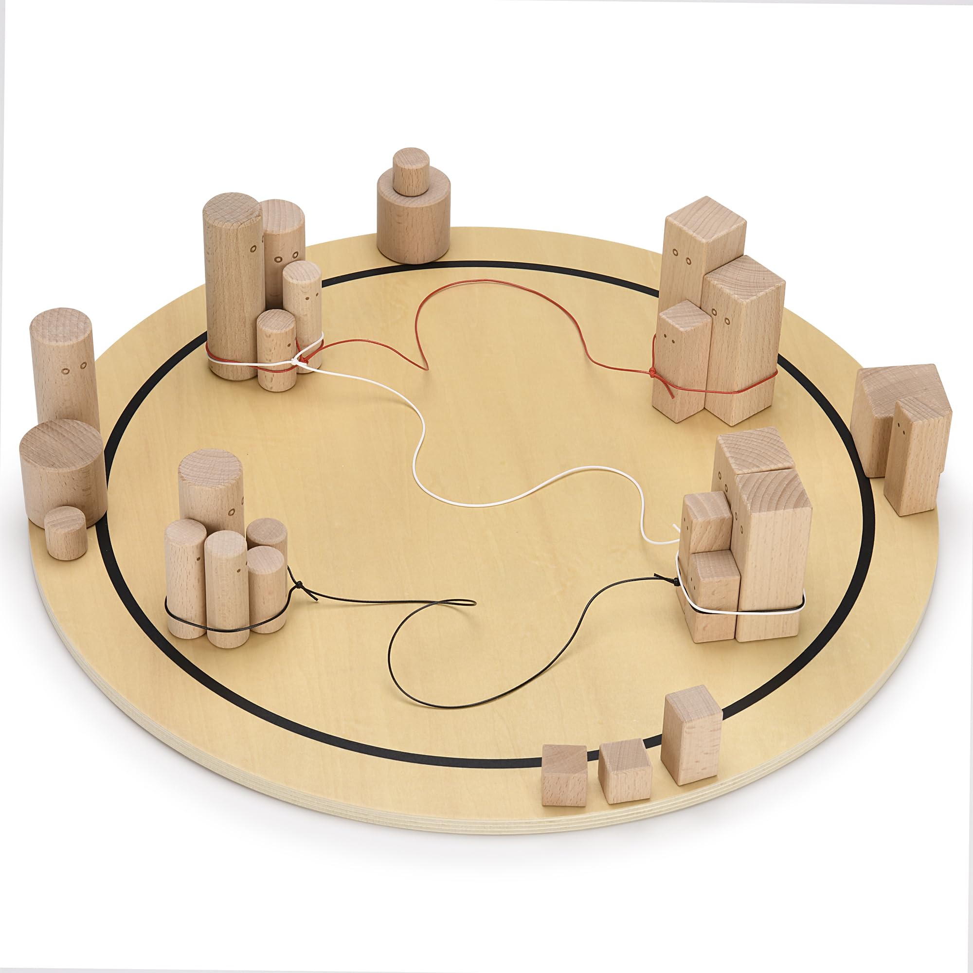 Planche Systémique - Bois de hêtre de Haute qualité - Planche familiale pour Constellations Coaching systémique Supervision Modération - Planche relationnelle (Ronde)