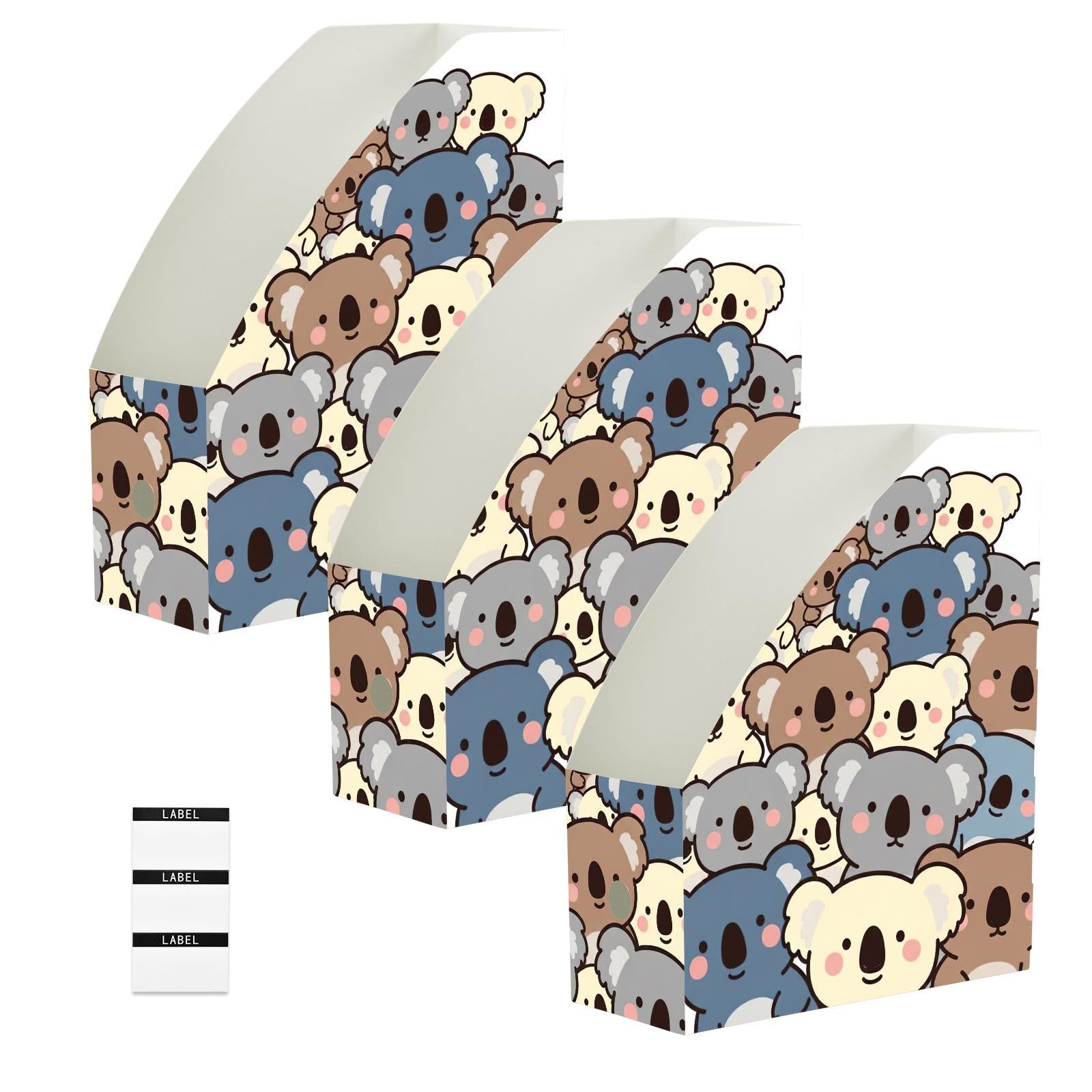 Organisateur de livres blanc Koala de dessin animé