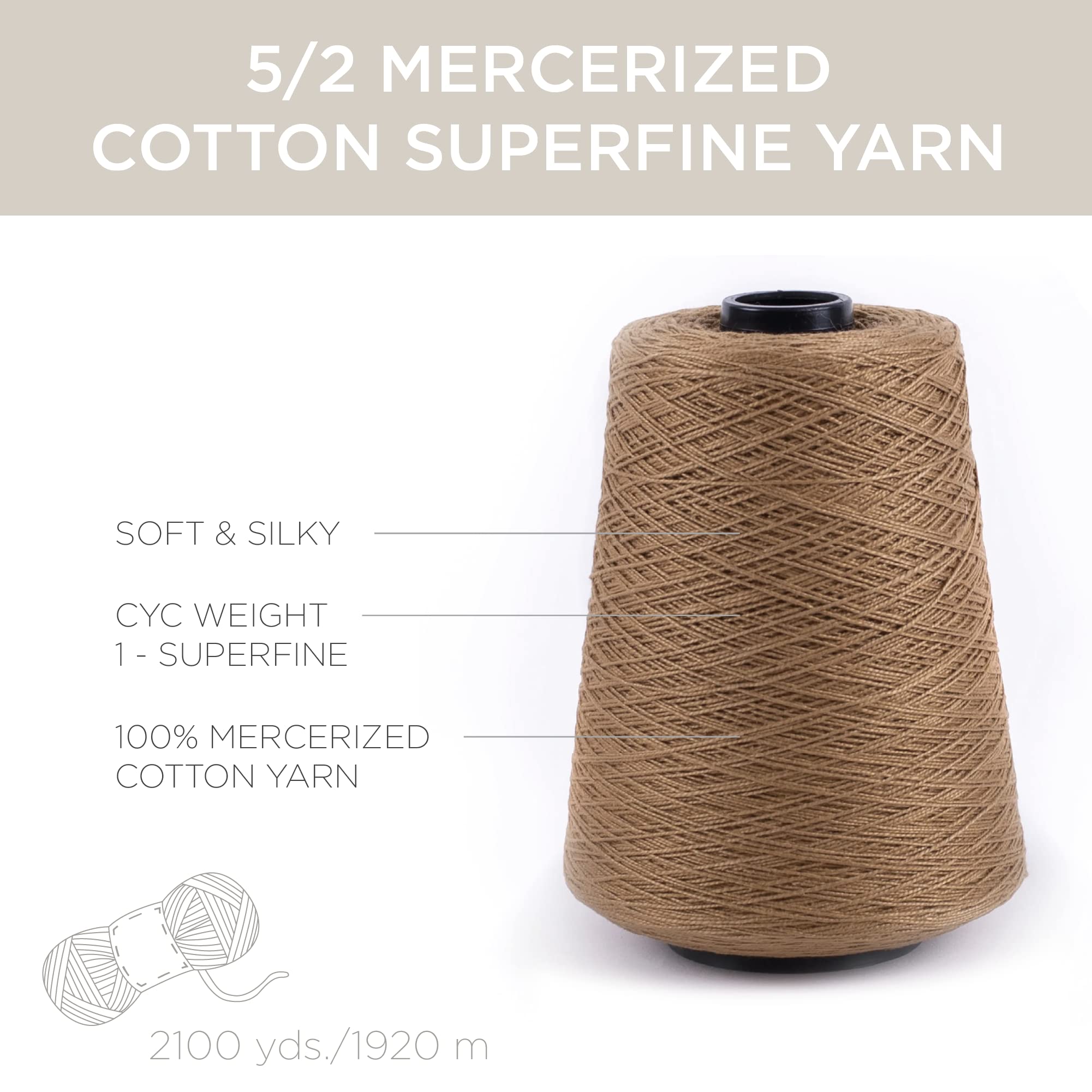 Amazon.com: Silk City Fibers, 5/2 Perle Mercerized Cotton Yarn for