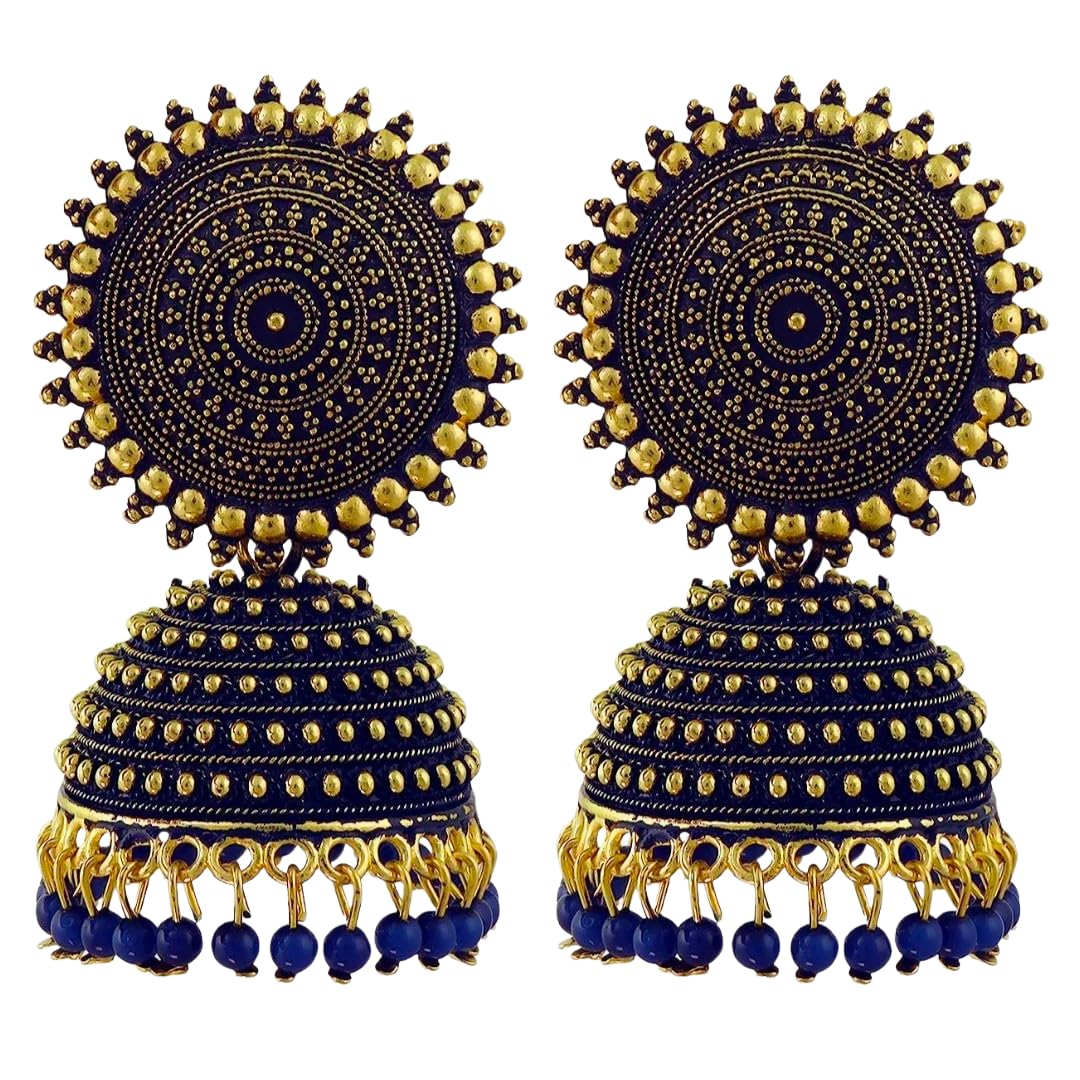 See full amazon price history chart for Shree Ju™ Traditional and Exclusive Attractive Meenakari Jewellery Blue Jhumka Brass Ethnic Earring set Golden Jhumki Pearl Drop Earrings For Girls Women Shree Ju™ Traditional and Exclusive Attractive Meenakari Jewellery Blue Jhumka Brass Ethnic Earring set Golden Jhumki Pearl Drop Earrings For Girls Women (B0CSXH9MFL) Amazon Price History, Amazon Price Tracker
