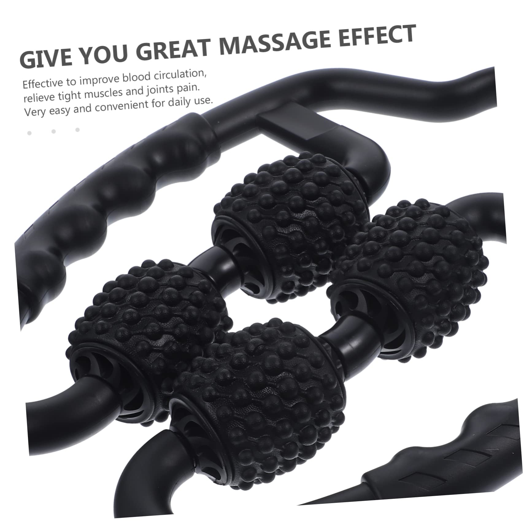 Rullo Massaggiante Manico Comfort per Rilassamento Muscolare in Pp+eva Strumento per Massaggio Muscolare e Fitness per Donna e Famiglia per Gambe e Braccia