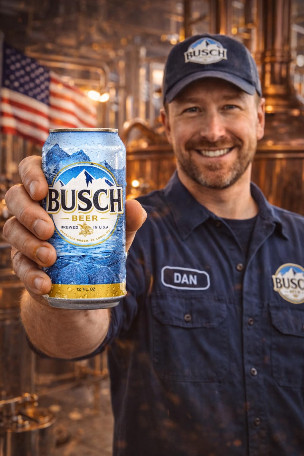 Busch Bier Klassisches Lager 355ml – 24 Dosen Direktimport USA – Amerikanisches Lager Bier – Original US Beer 24er Pack