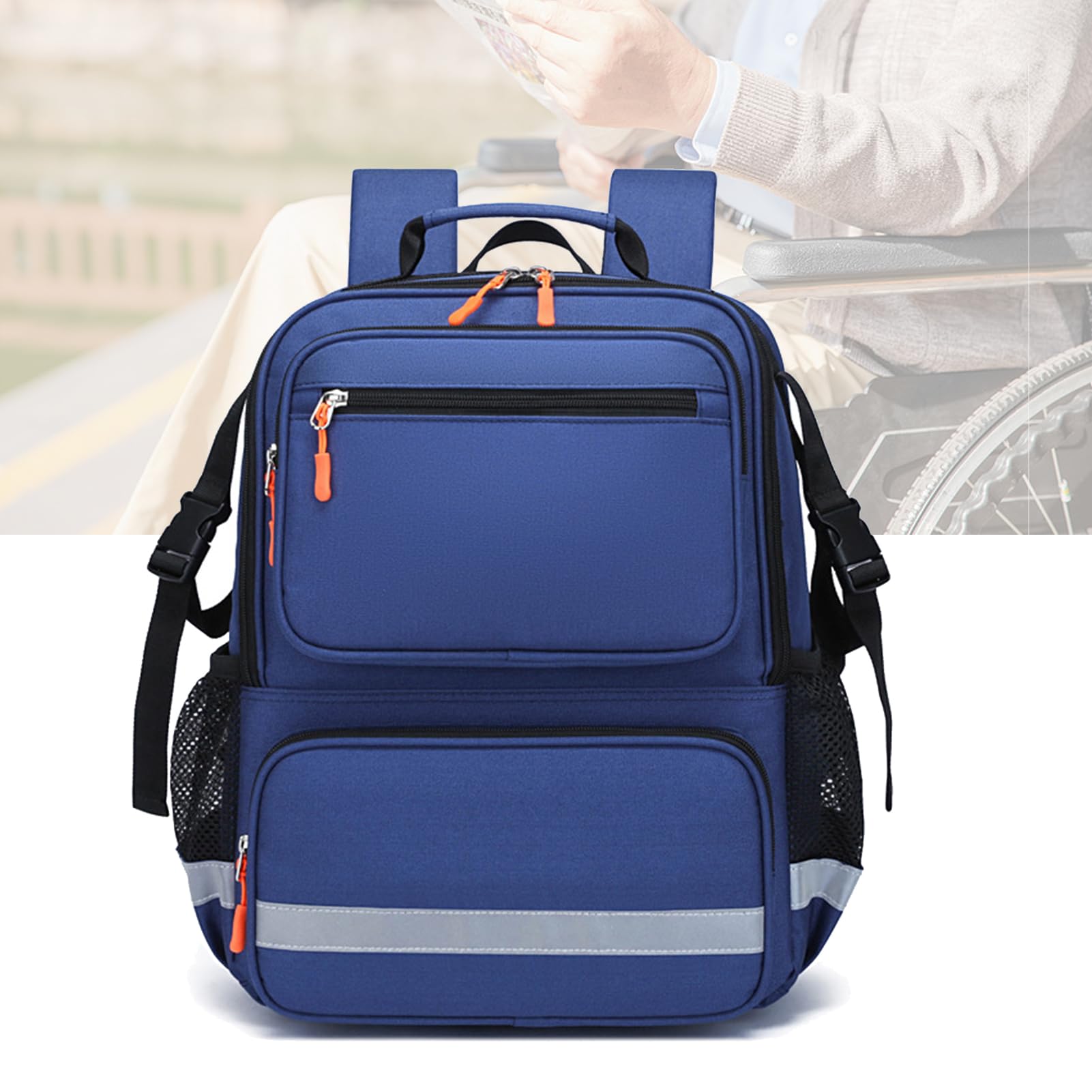 Bolsa grande para traumatismos de primeros auxilios, mochila para botiquín de primeros auxilios, bolsa multifunción para silla de ruedas,bolsa para traumatismos de primeros auxilios EMT (solo bolsa)
