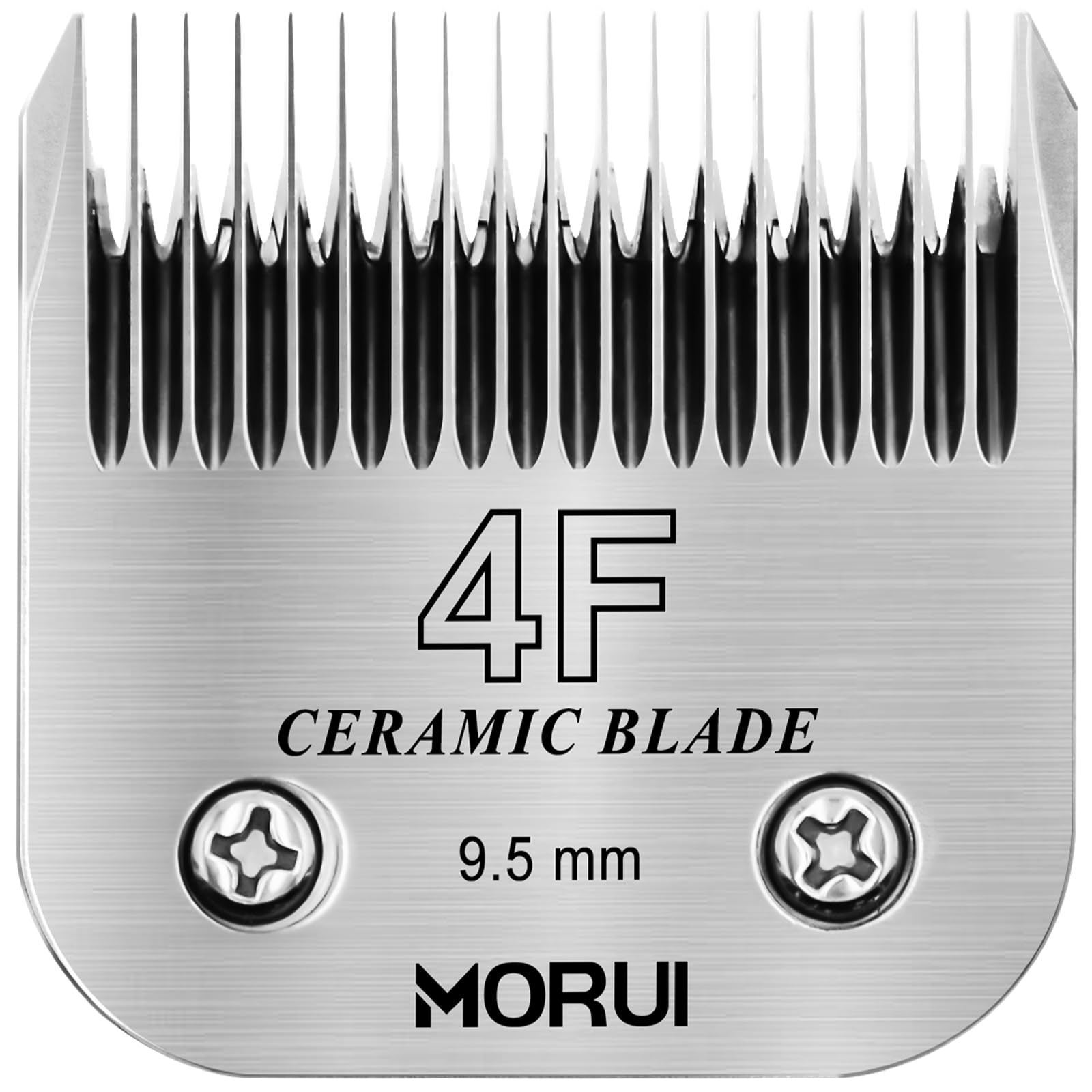 morui Pet Dog Grooming Clipper Replacement Blade，Detachable Ceramic Blade，Compatible with Most Andis,Oster A5 Wahl KM Series Clippers Size 4F Cut Length 3/8"(9.5mm)