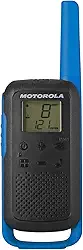 Motorola Solutions Rádio bidirecional T270TP preto com azul, pacote com três