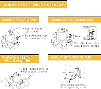 WAYNE WaterBUG 1/6 HP 1350 GPH Submersible Multi-Flo Technology-Water Removal and Transfer Pump, No Size, Yellow
