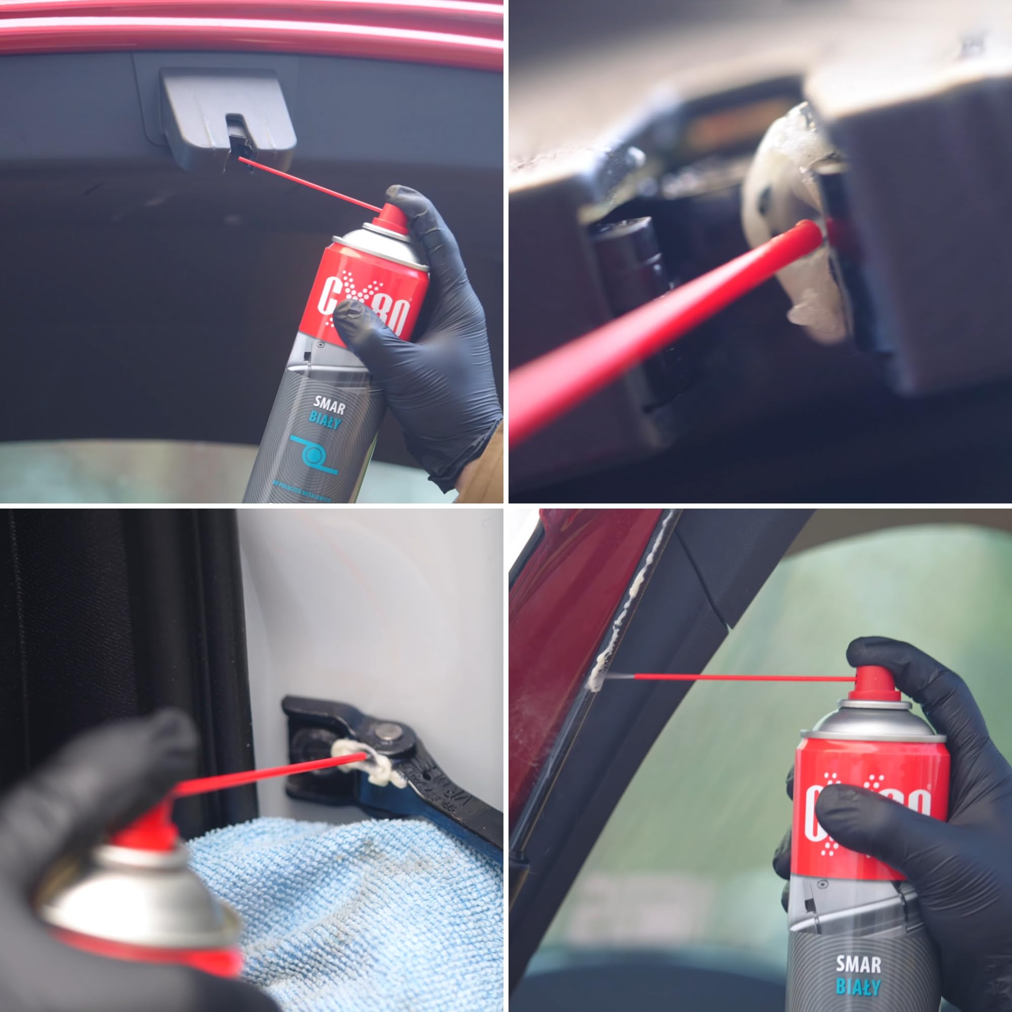 CX80 Grasa en aerosol blanco de 500 ml, spray lubricante y grasa lubricante de primera calidad, resistente al agua, para coches, motos, metal y bisagras de puerta, sin goteo, Bestschweissen.de (12