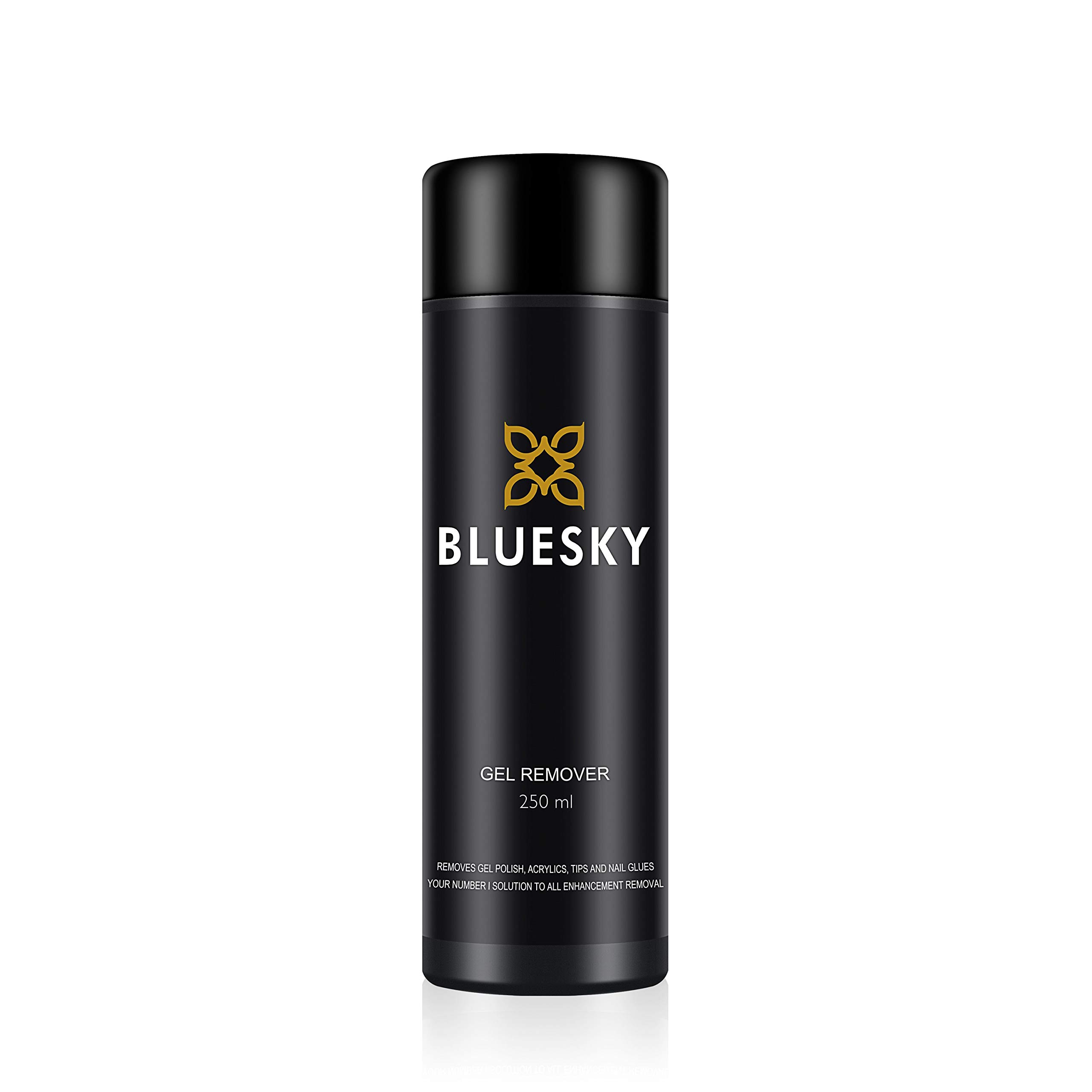 Bluesky Acetone Gel Nail Polish Remover 250 ml With Safflower Oil To Nourish Nails, Soak Off Gel Polish in Minutes