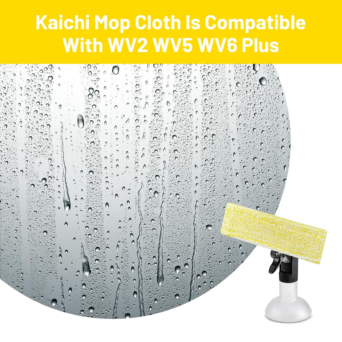 Housses En Microfibre Rechange Pour Nettoyeur De Vitres Kärcher WV1 WV2 WV5 - Pack De 4 Chiffons Absorbants Et Lavables
