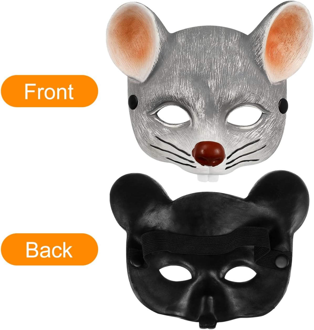 1pc Mouse Mask: PU Foam Mouse Mask for Halloween Cosplay and Masquerade Parties, Comfortable Fit for Adults Lightweight - Image 5