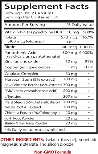 Miniatura 8 de Suplemento para el crecimiento del cabello, anti canas, ortiga para el crecimiento del cabello, suplemento anti canas, vitaminas para el crecimiento