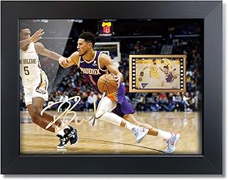 sufenvera Print Signed Devin Booker Framed Photo with Mini Film Display,Basketball Fans Poster,Great Gifts for Birthday Christmas 8x6 Inches