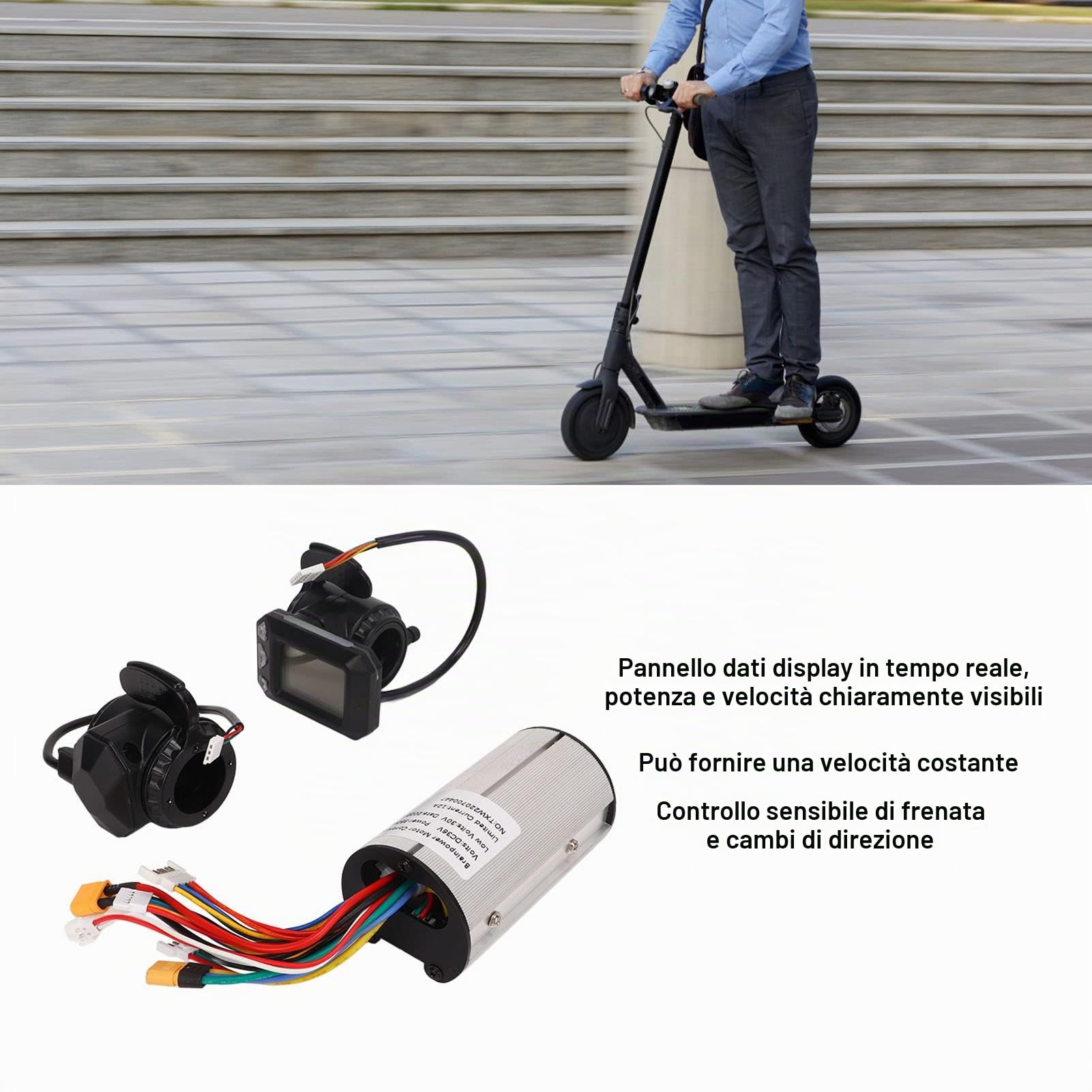 Driver del motore dello scooter 36V 350W 12A Controller dello skateboard elettrico Unità di controllo del motore dello scooter per impostazioni personalizzate