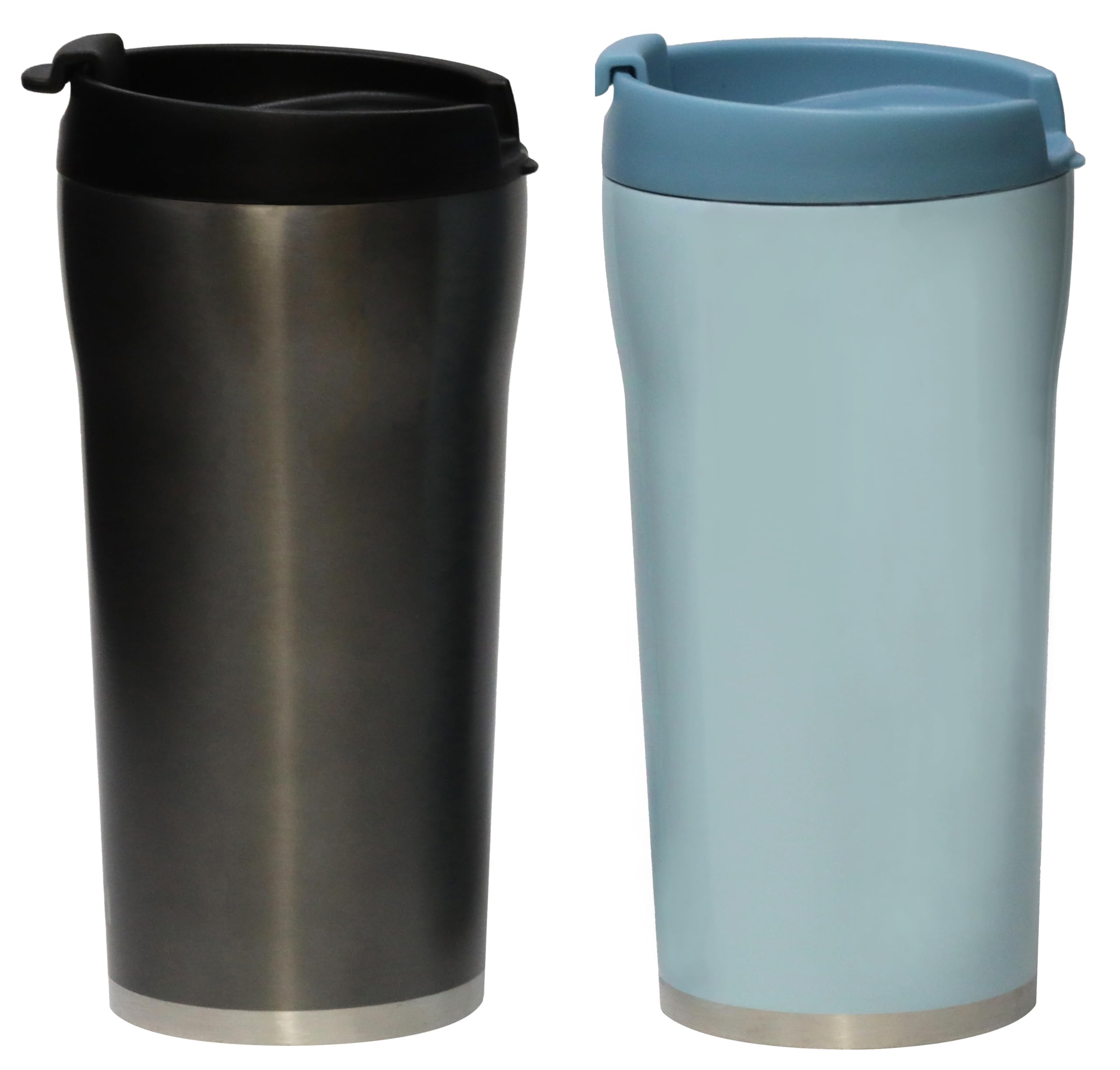 MIRAStainless Steel Insulated Travel Car Mug | Spill Proof Flip Lid | Double Wall Vacuum Insulated Coffee & Tea Mug Keeps Hot or Cold (12 oz (350 ml), Robin Blue)